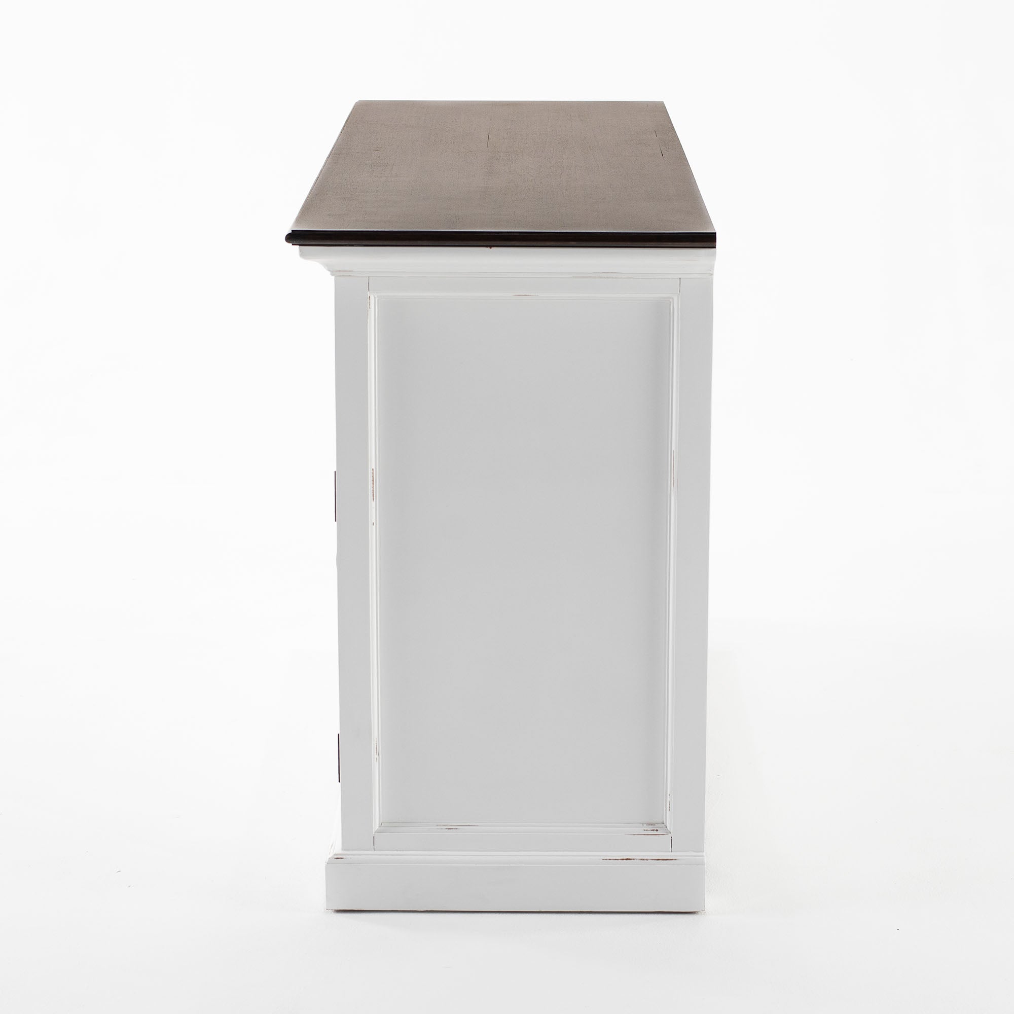Halifax Accent Buffet with 4 Doors 3 Drawers - White Distress & Deep Brown