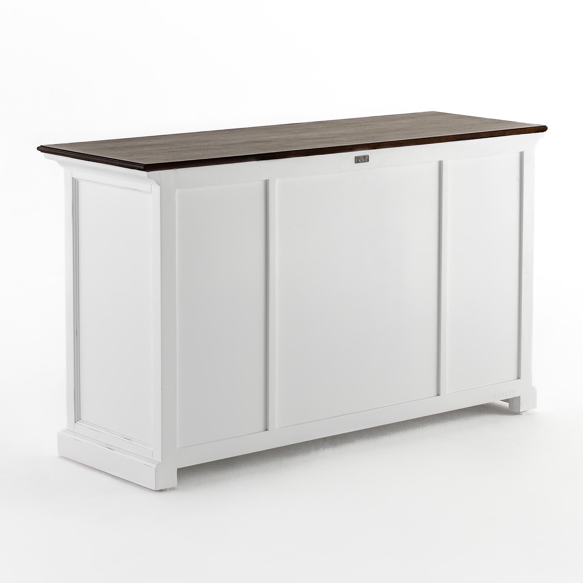 Halifax Accent Buffet with 4 Doors 3 Drawers - White Distress & Deep Brown