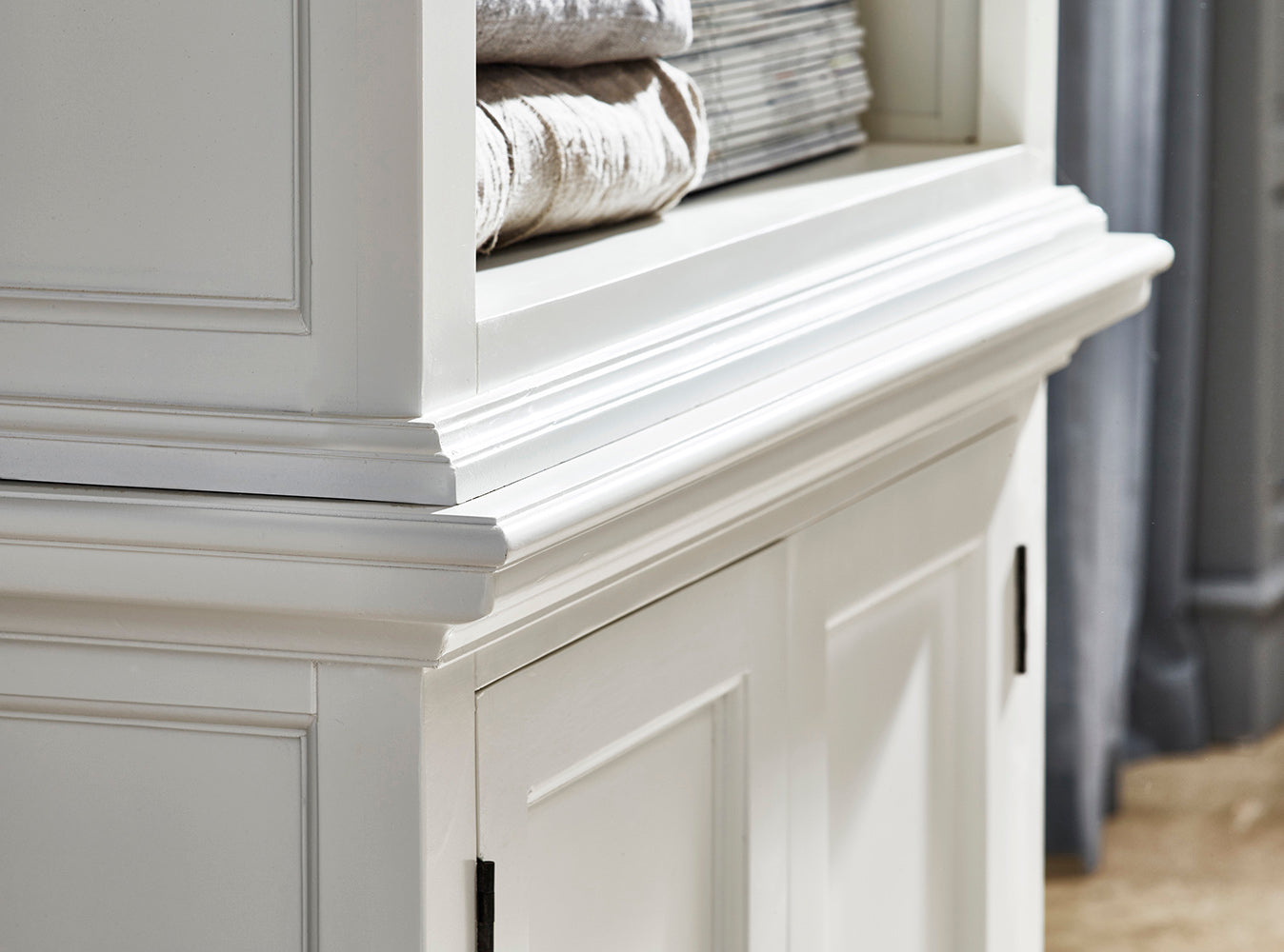 Halifax Slim Hutch Bookcase - White