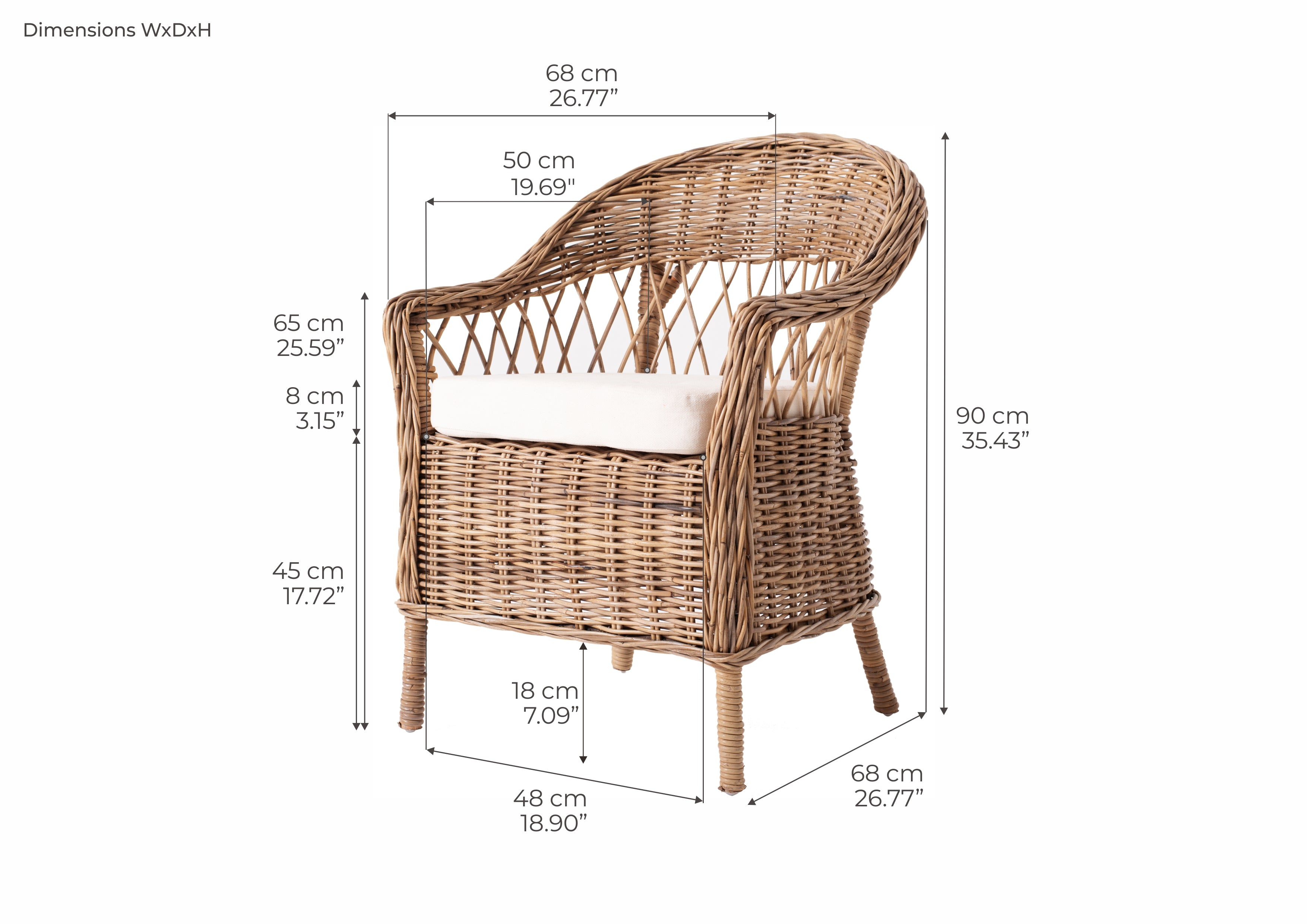 Wickerworks Monarch Chair (Set of 2)