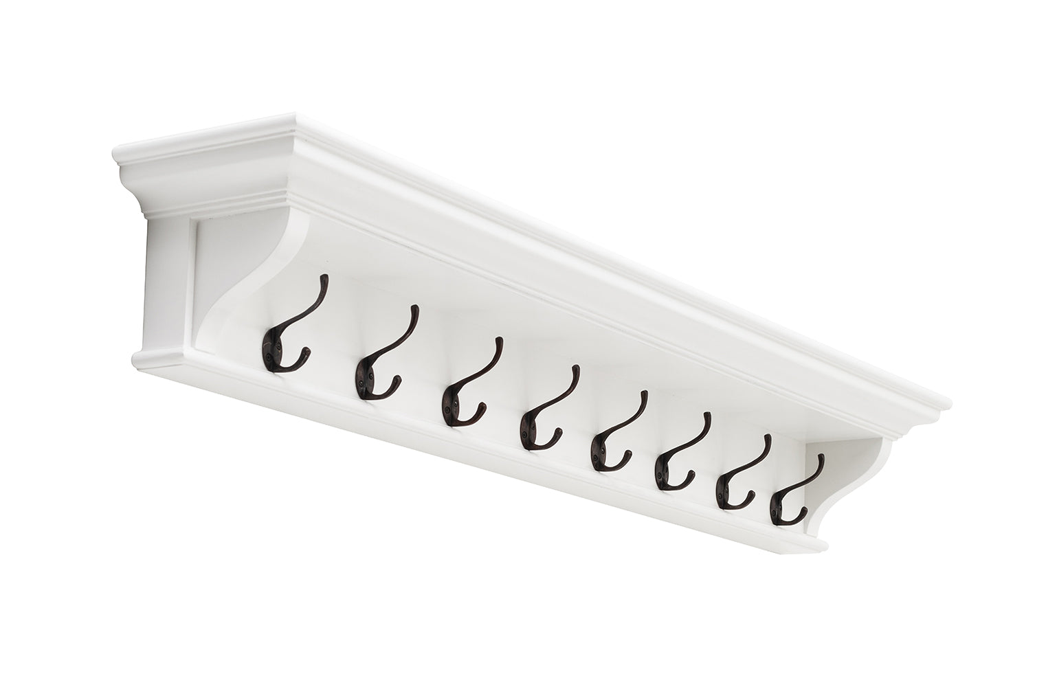 Halifax 8 Hook Coat Rack 130cm - White