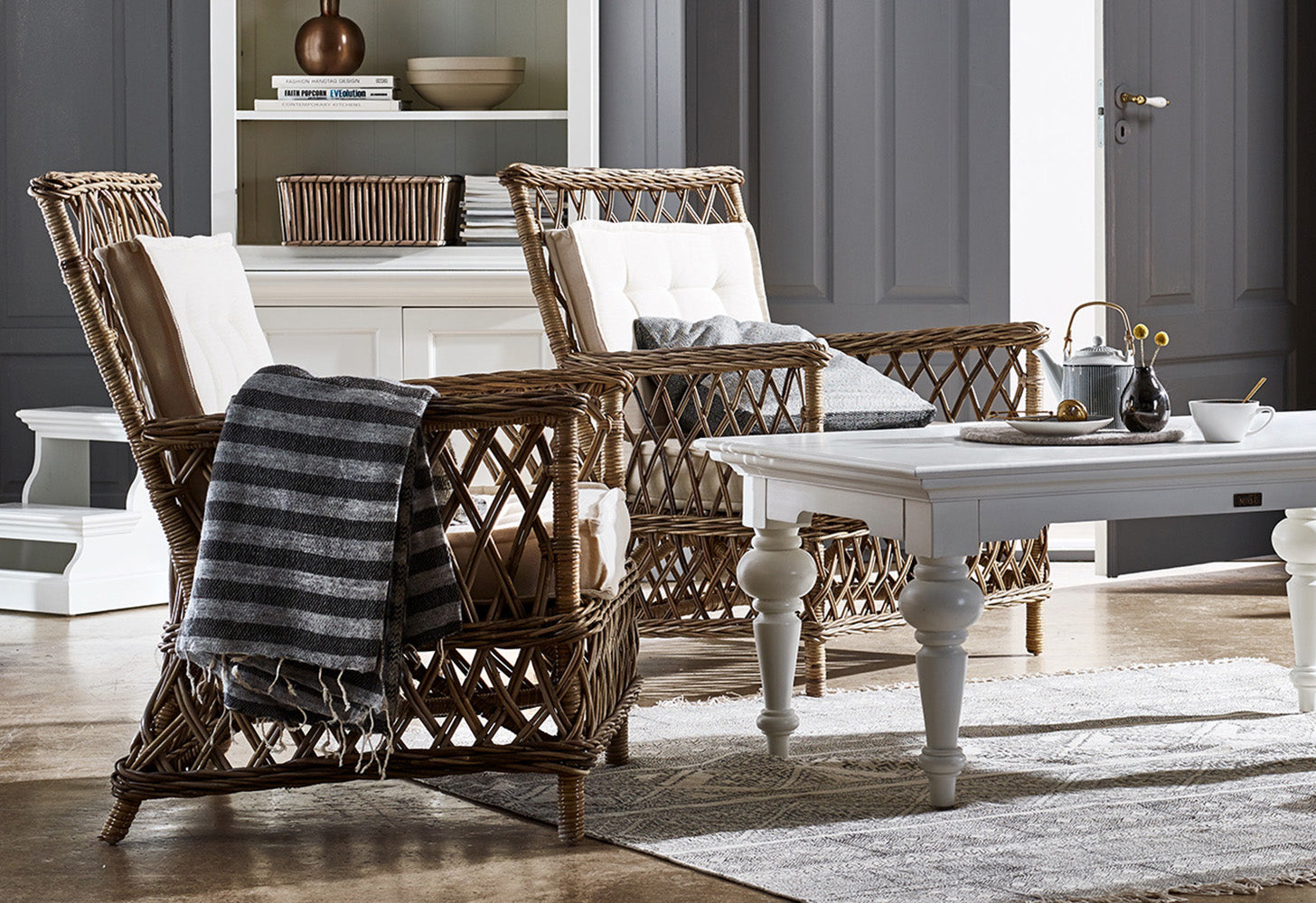 Provence Rectangle Coffee Table - White