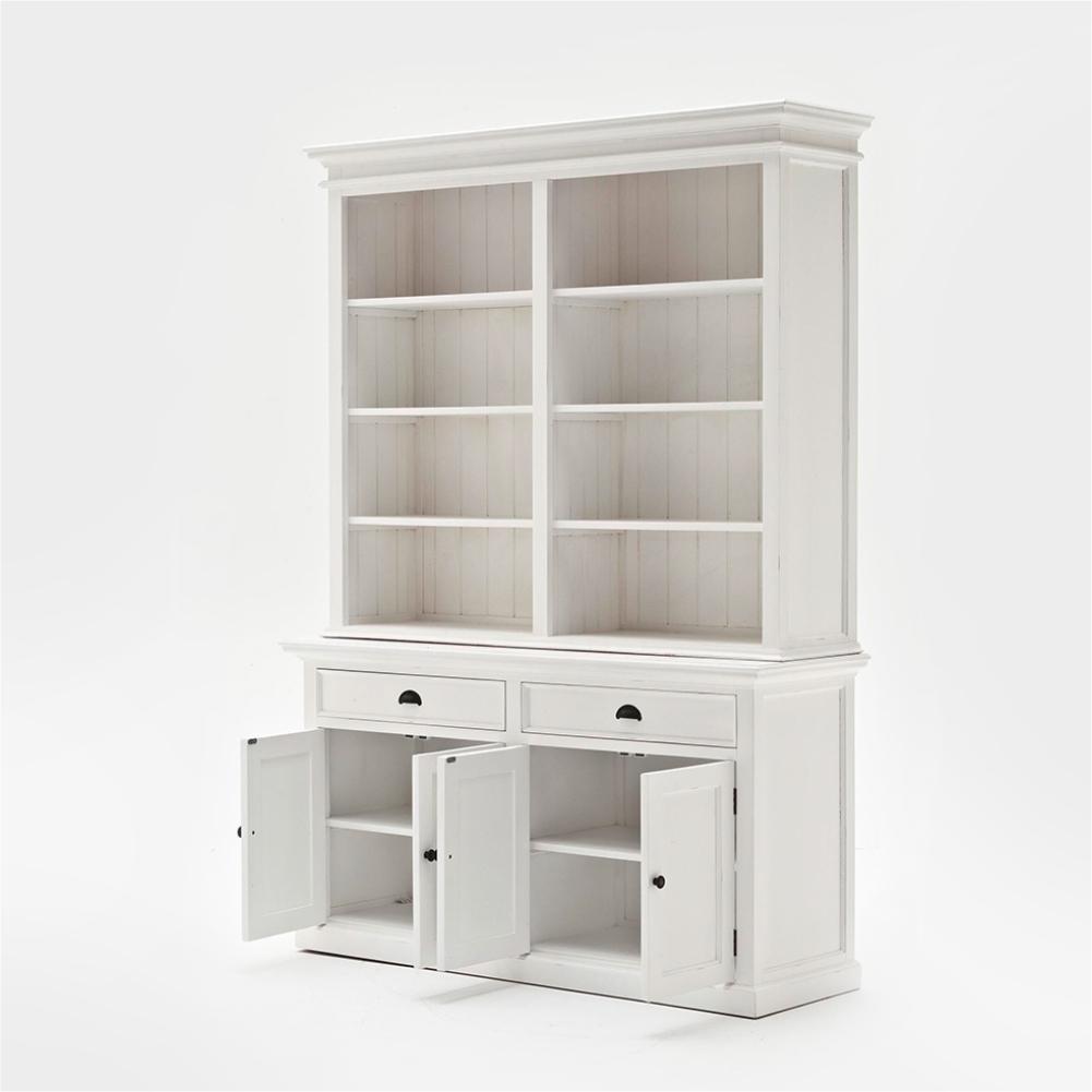 Halifax Buffet & Open Shelf Hutch - White-Hutch Cabinet-Novasolo-I Wanna Go Home