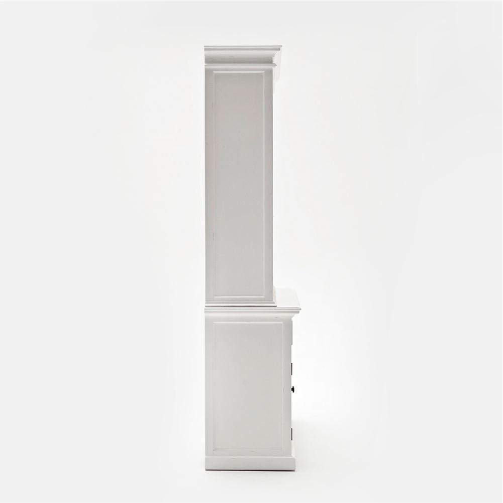 Halifax Buffet & Open Shelf Hutch - White-Hutch Cabinet-Novasolo-I Wanna Go Home