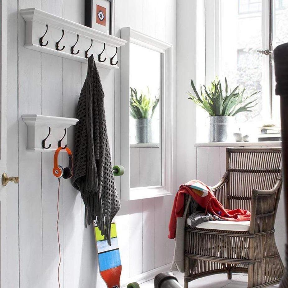 Halifax Coat Hanger Wall Unit Hook White