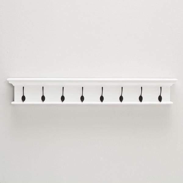 Halifax Coat Hanger Wall Unit 8 Hook - White-Coat Rack-by NovaSolo-I Wanna Go Home