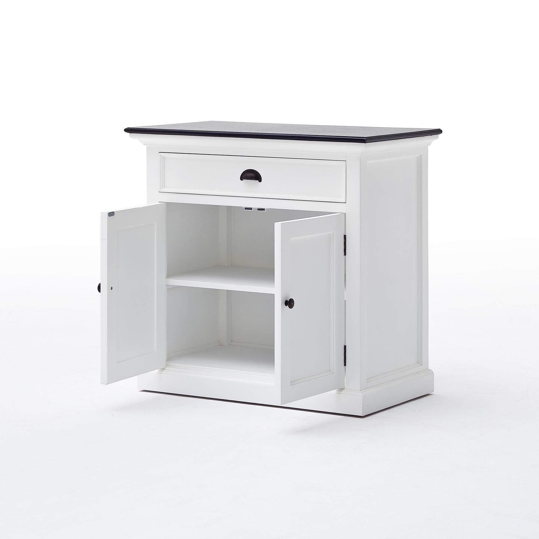 Halifax Contrast Small Buffet - White with Black Top-Buffet-by NovaSolo-I Wanna Go Home