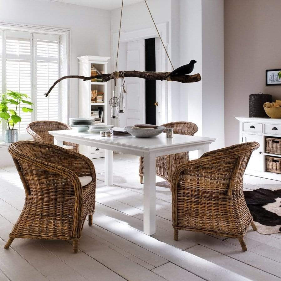 Halifax Dining Table 160cm - White-Dining Table-Novasolo-I Wanna Go Home