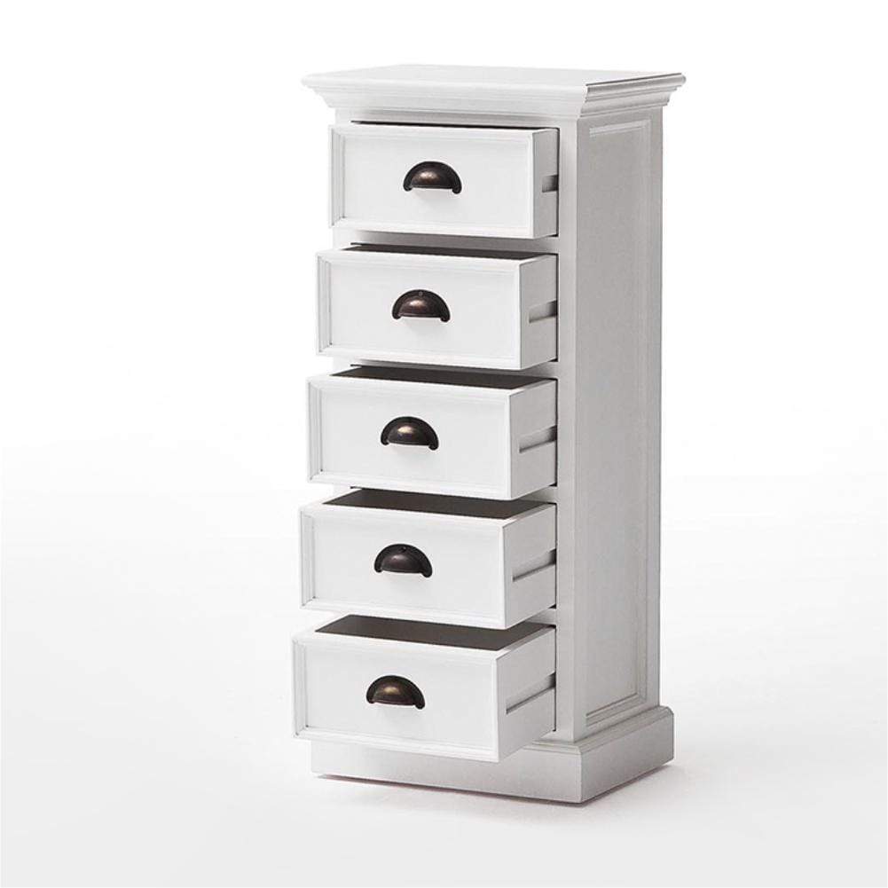Halifax Storage Unit 5 Drawers - White-Chest-by NovaSolo-I Wanna Go Home