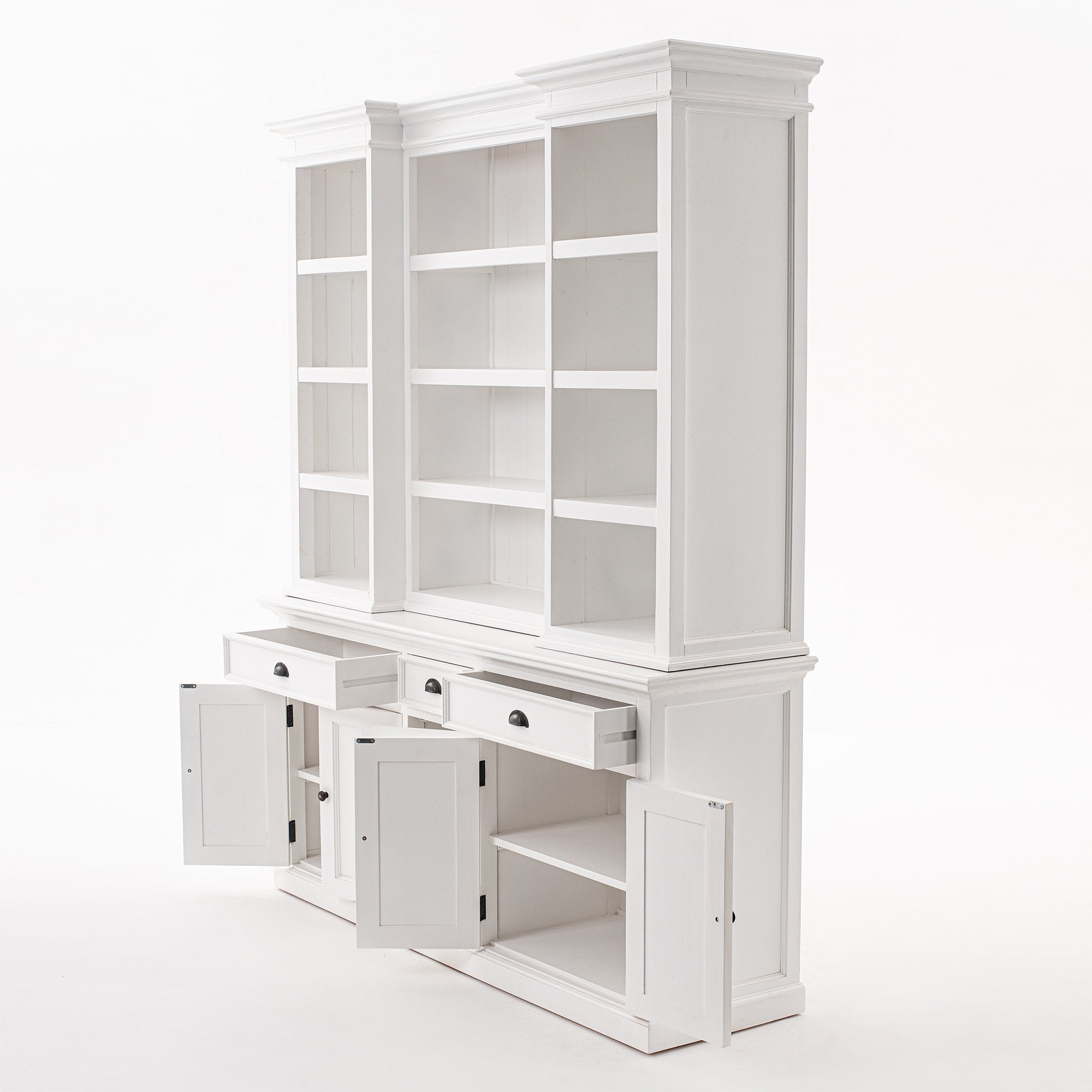 Kitchen Hutch Cabinet with 5 Doors 3 Drawers-Hutch Cabinet-Novasolo-I Wanna Go Home