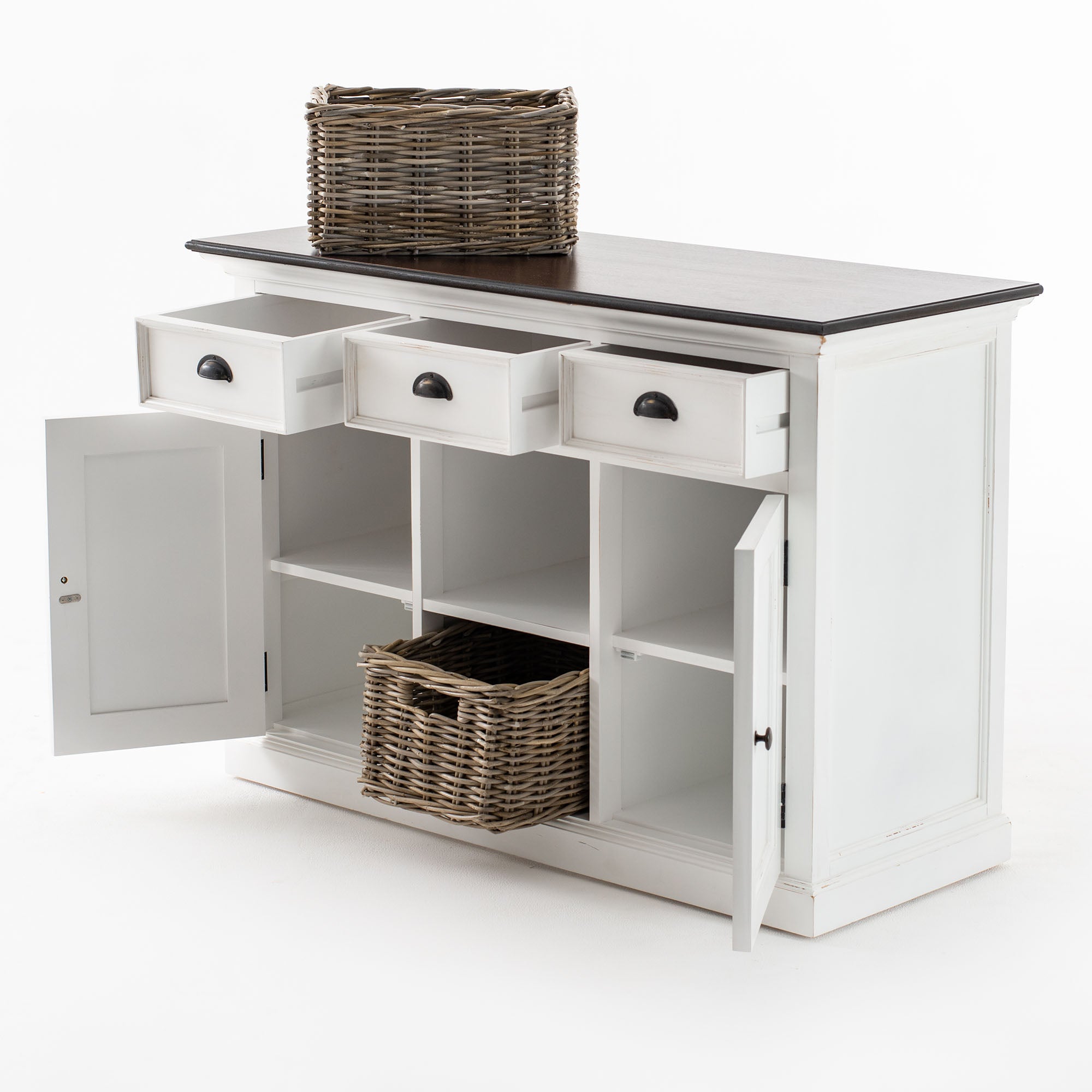Halifax Accent Buffet - White with Brown Top
