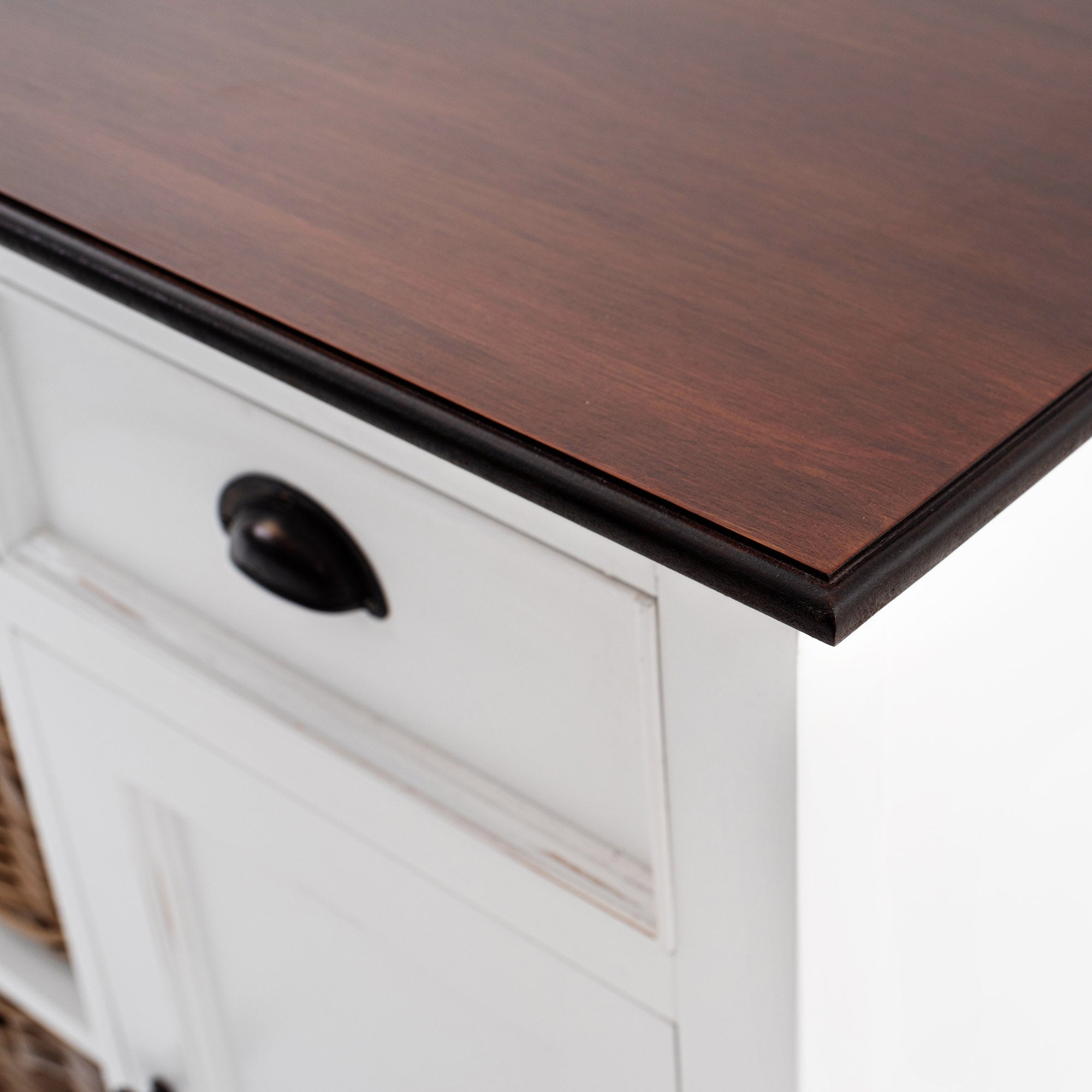 Halifax Accent Buffet - White with Brown Top