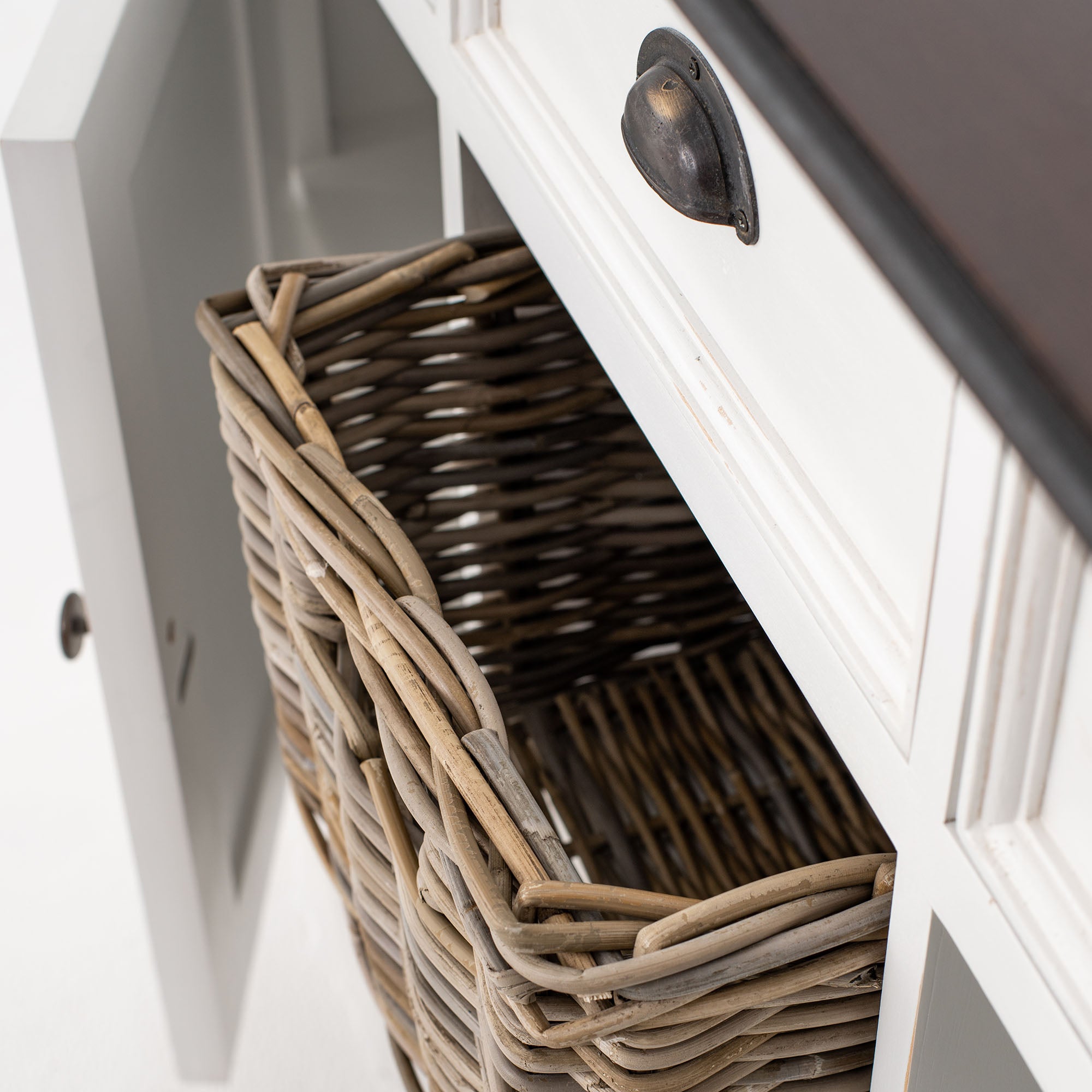 Halifax Accent Buffet - White with Brown Top