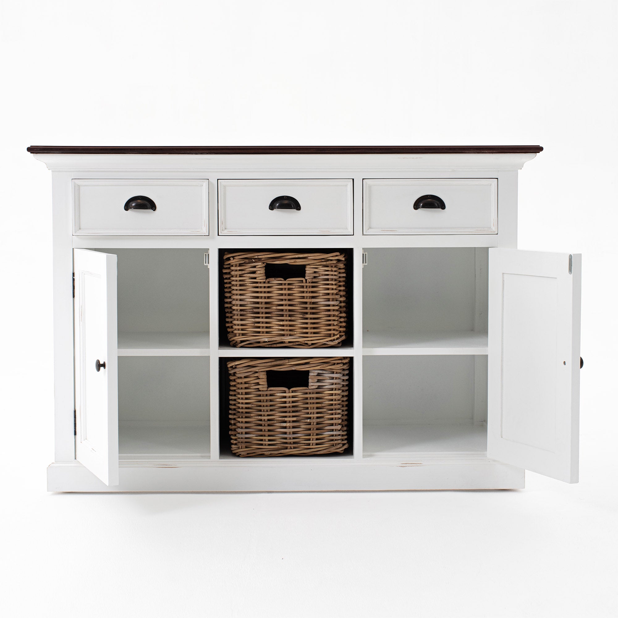 Halifax Accent Buffet - White with Brown Top