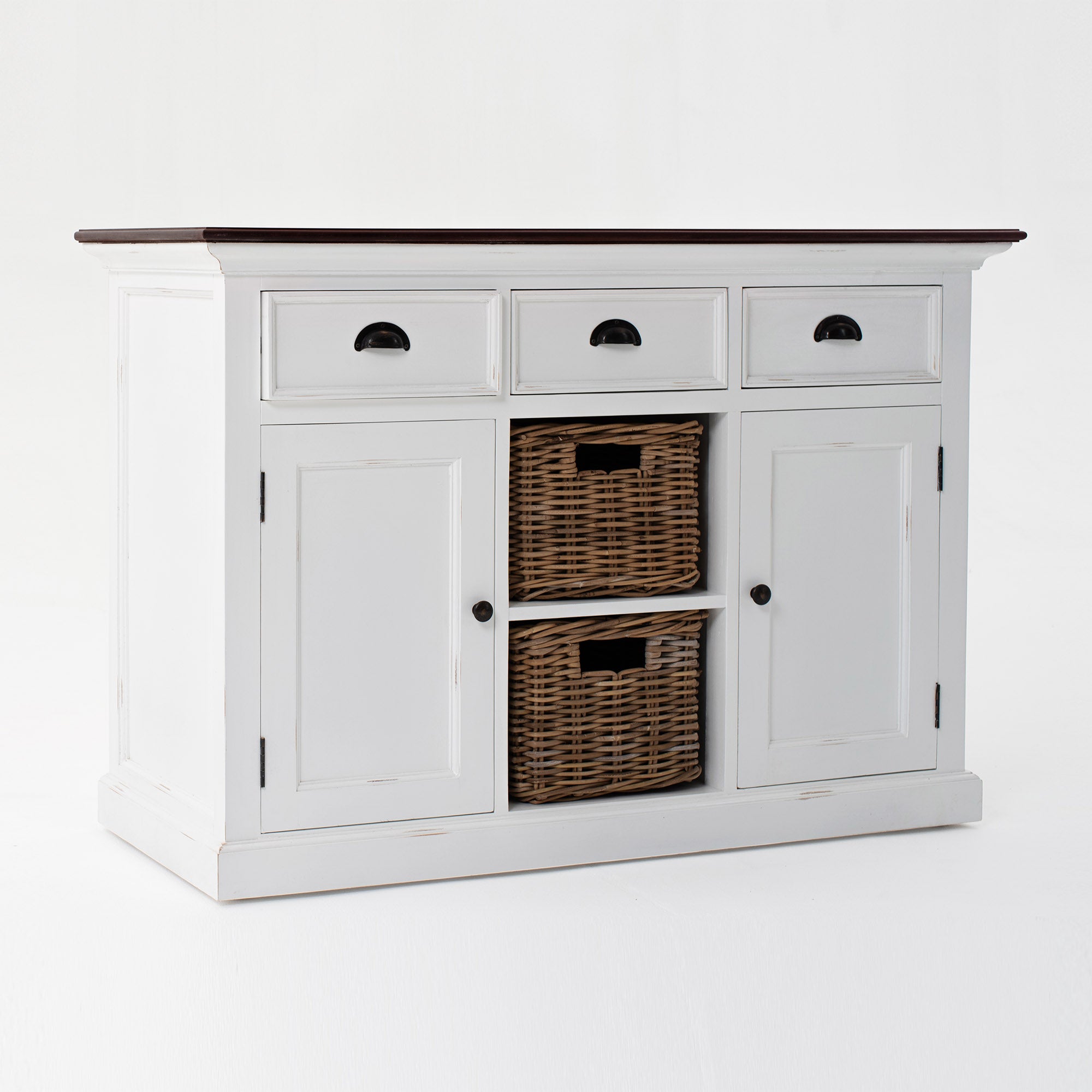 Halifax Accent Buffet - White with Brown Top