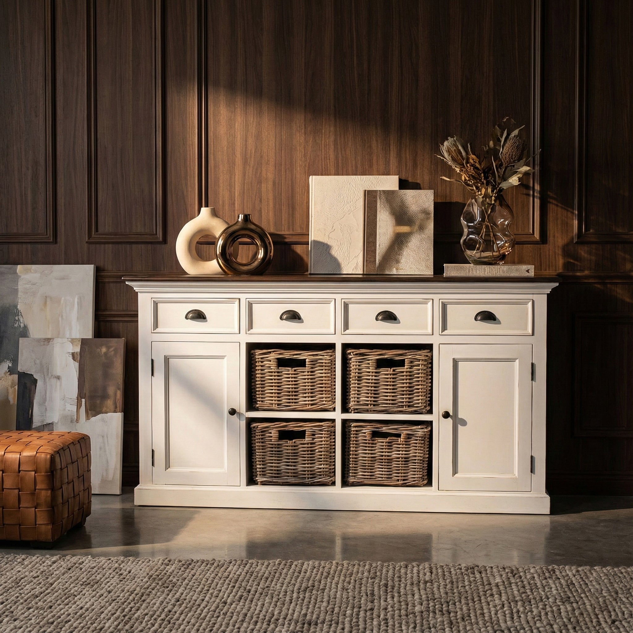 Halifax Accent Buffet with 4 Baskets