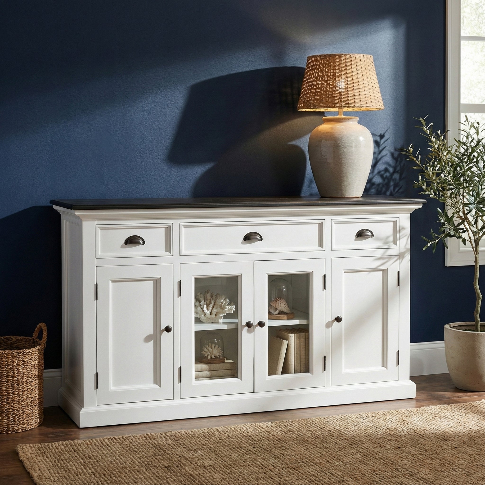 Halifax Contrast Buffet with 4 Doors 3 Drawers