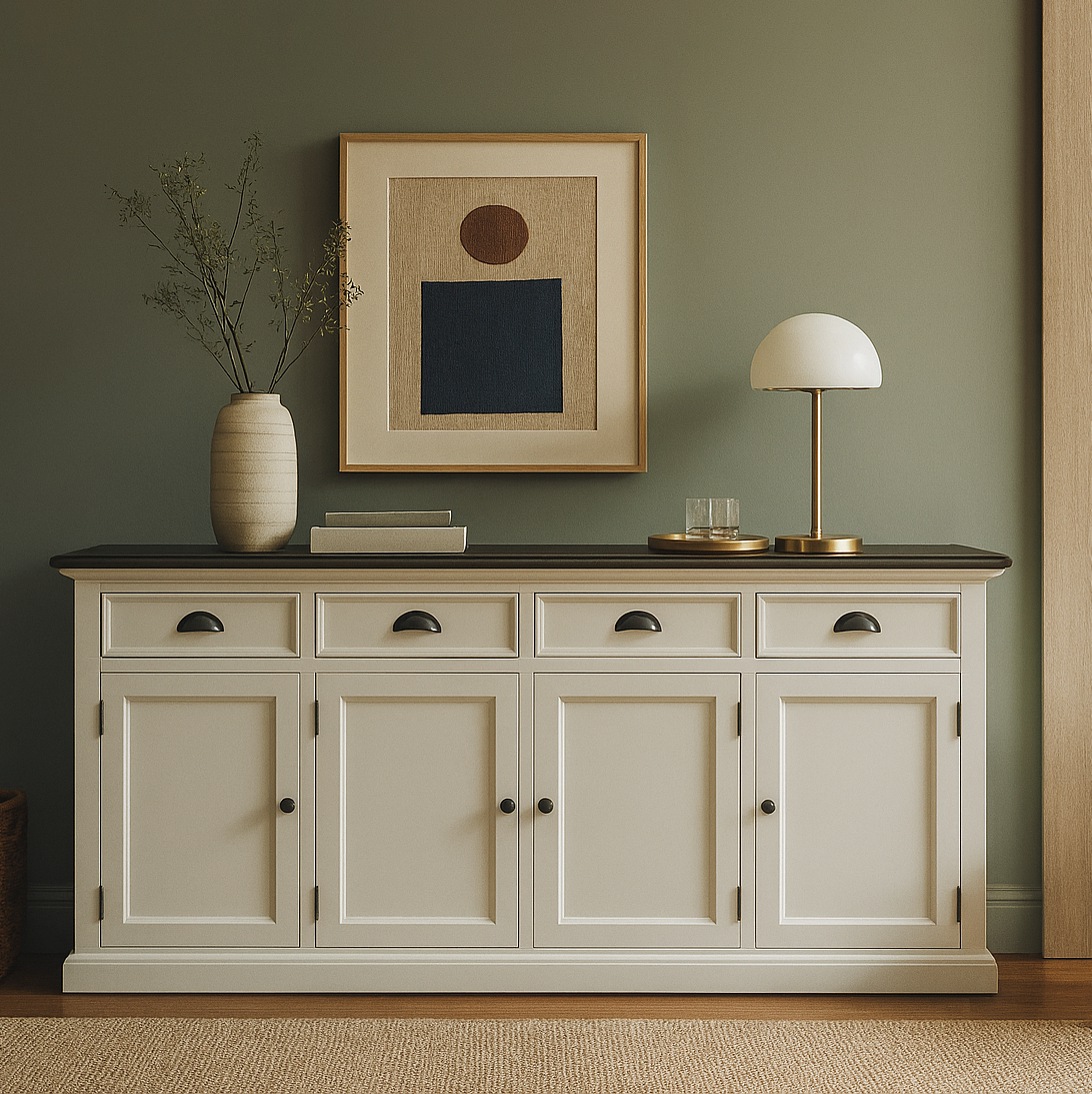 Halifax Contrast Buffet - Classic White & Black