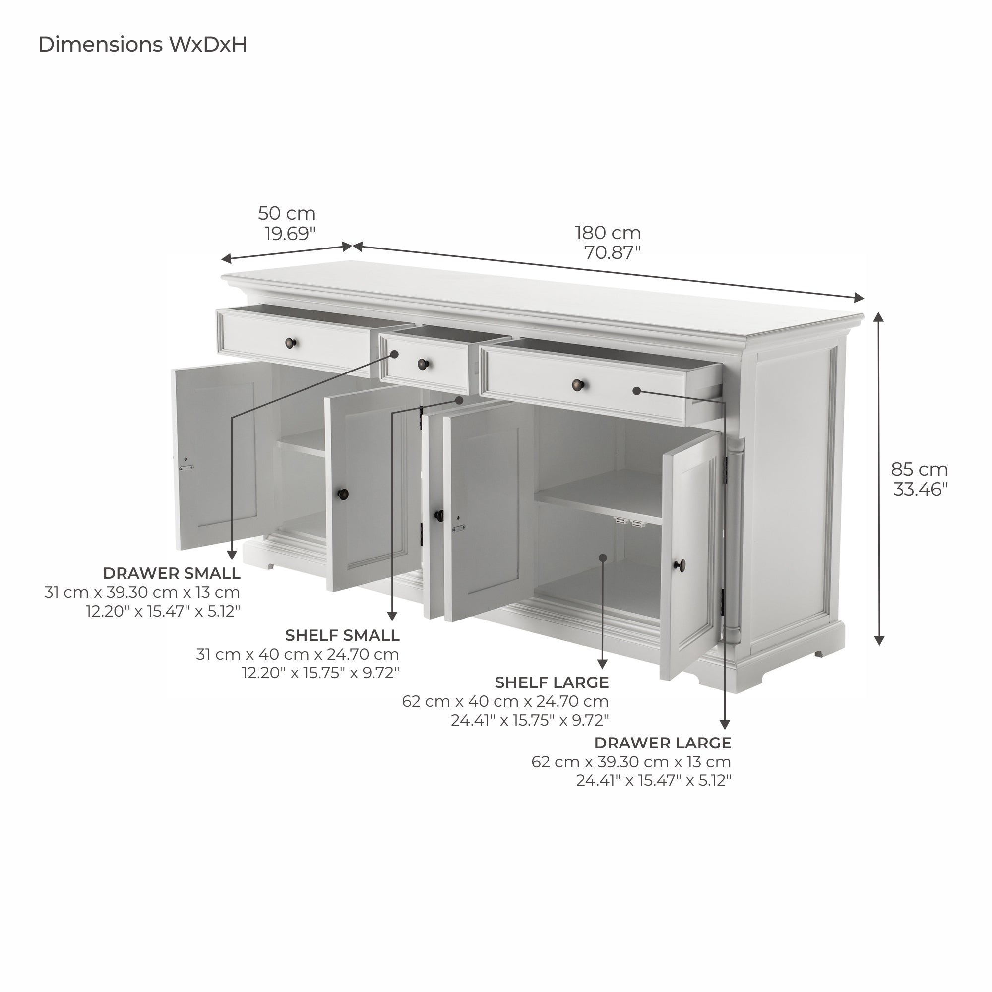 Provence - Buffet with 5 Doors