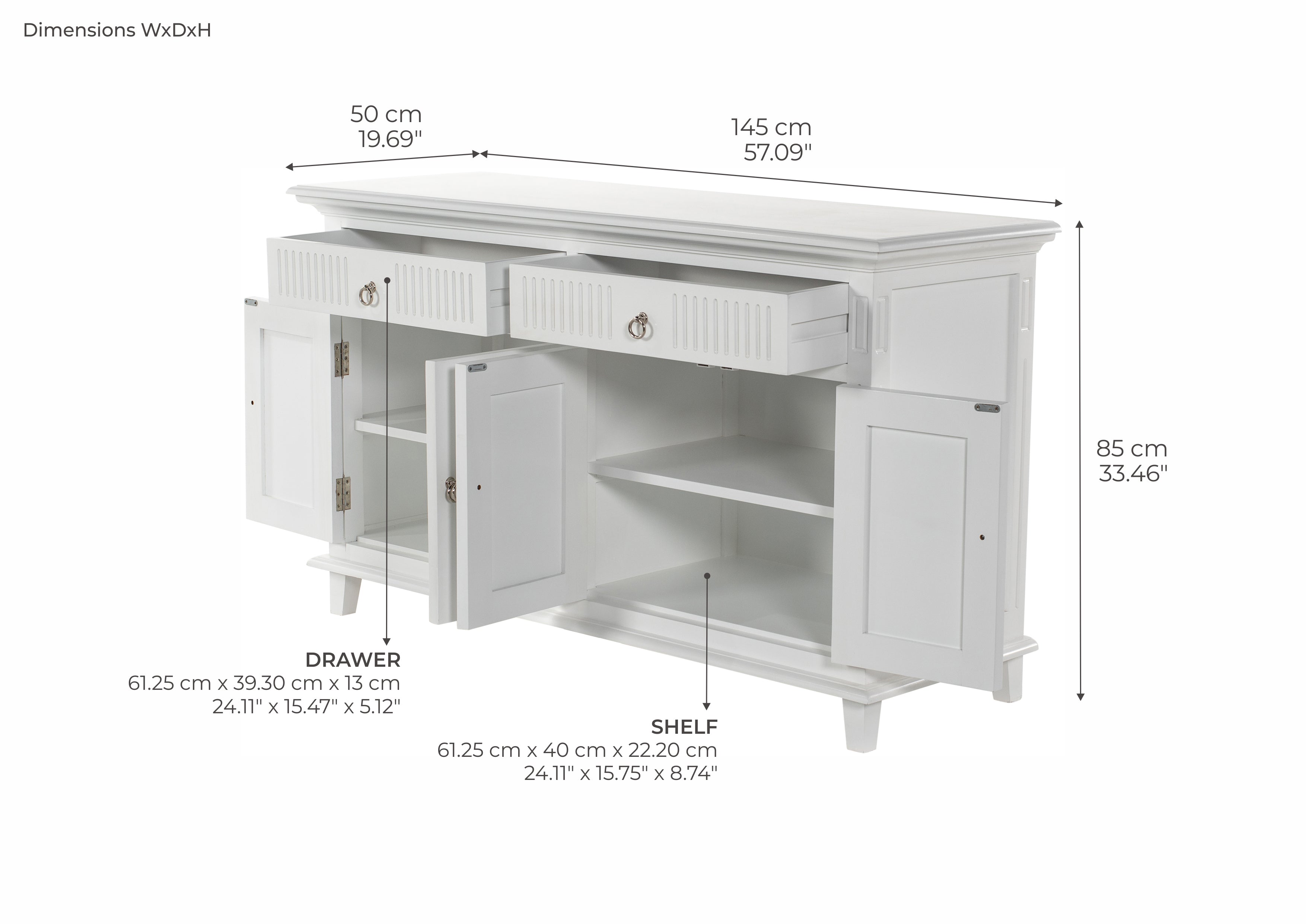 Skansen Buffet with 4 Doors