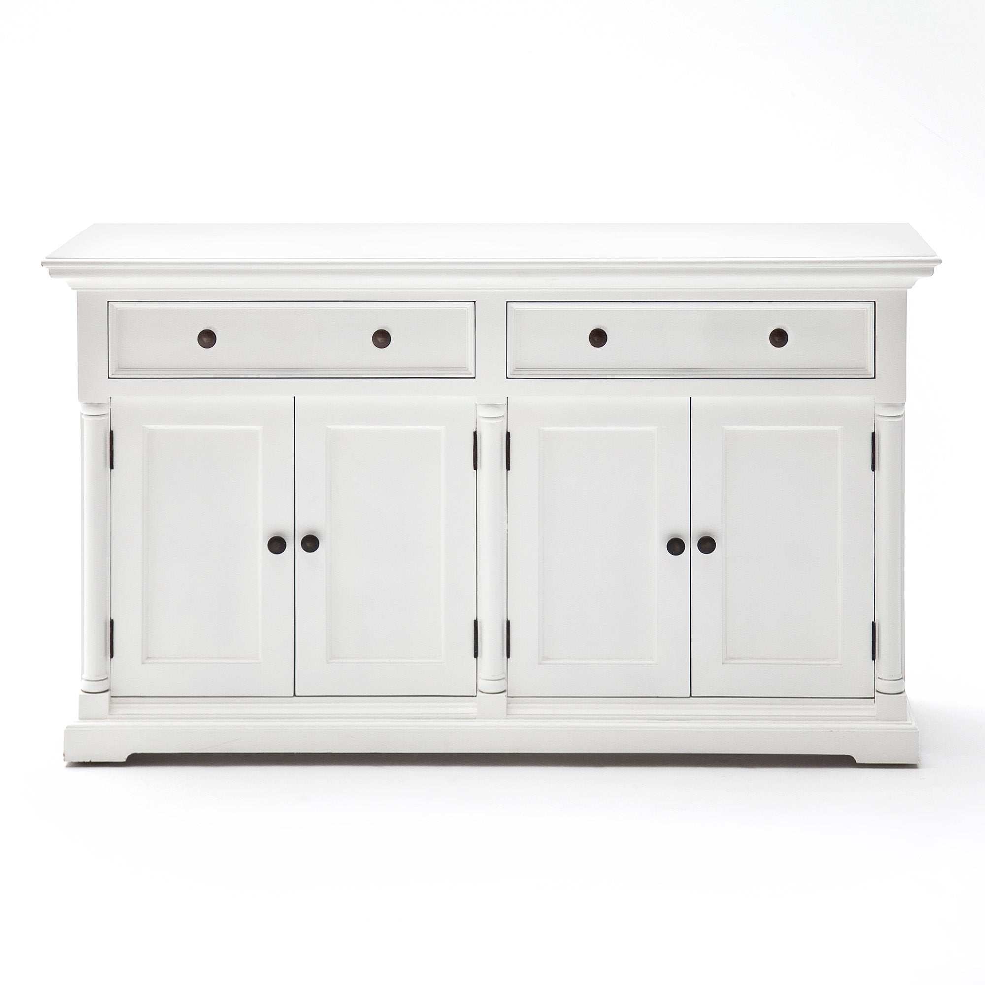 Provence Buffet and Open Hutch Cabinet - White