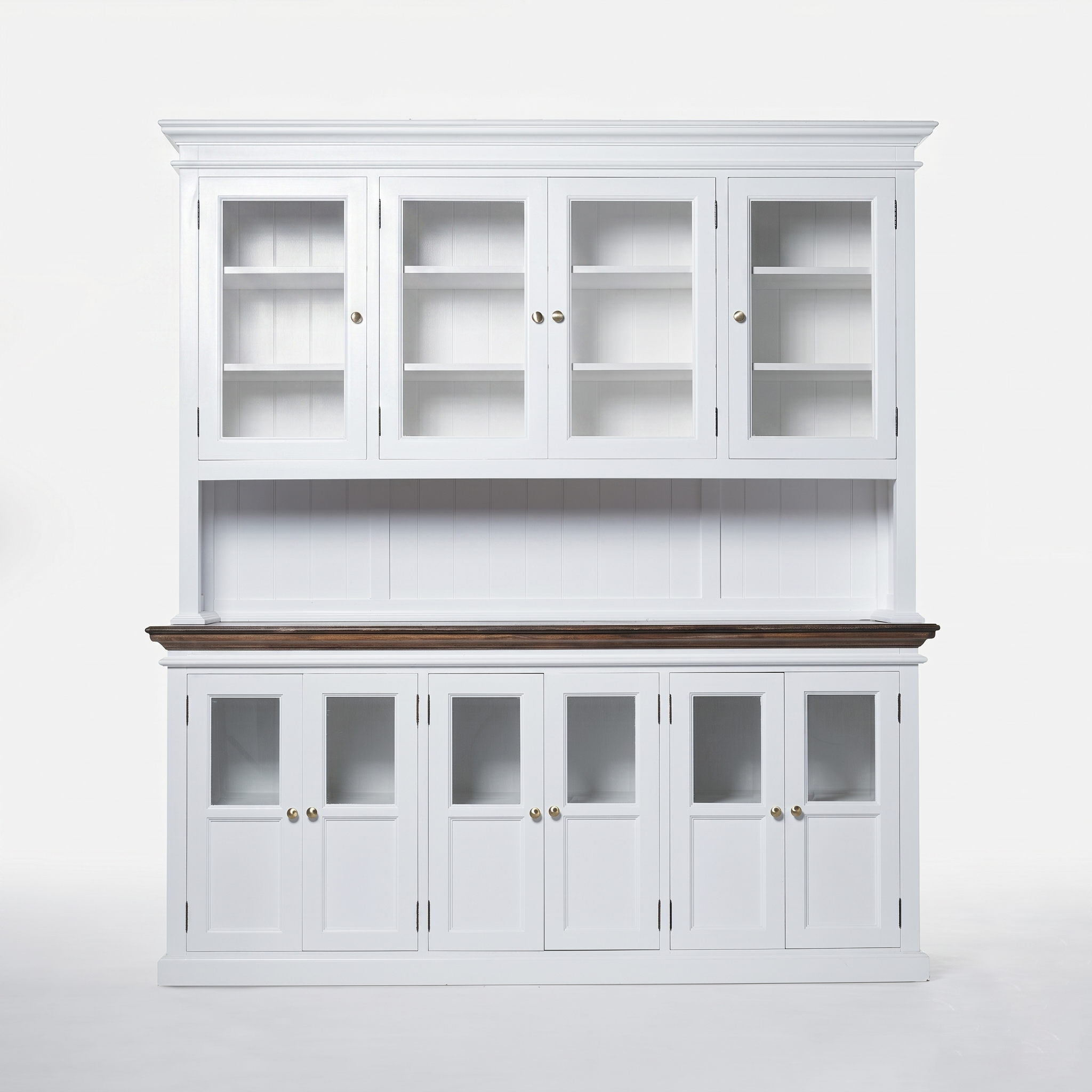 Corfu Hutch Unit with Glass Doors 200cm