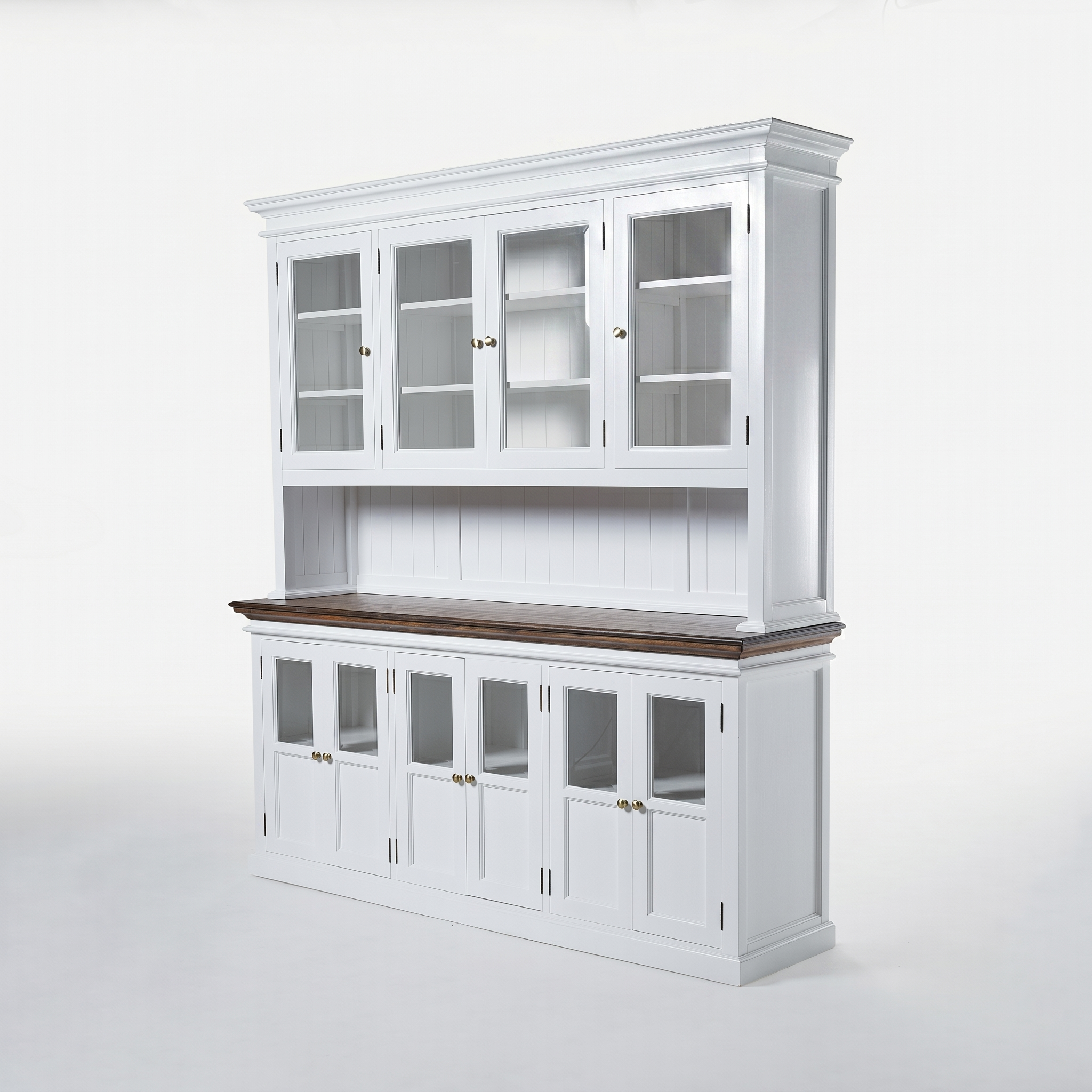 Corfu Hutch Unit with Glass Doors 200cm