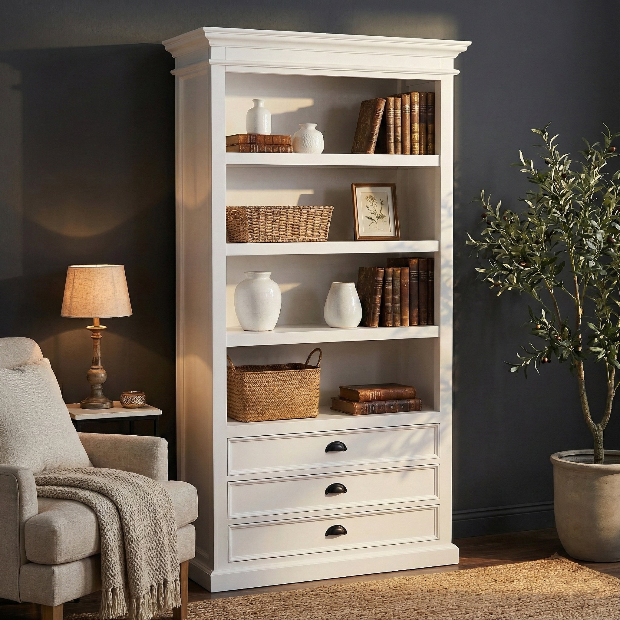Halifax Bookcase - White