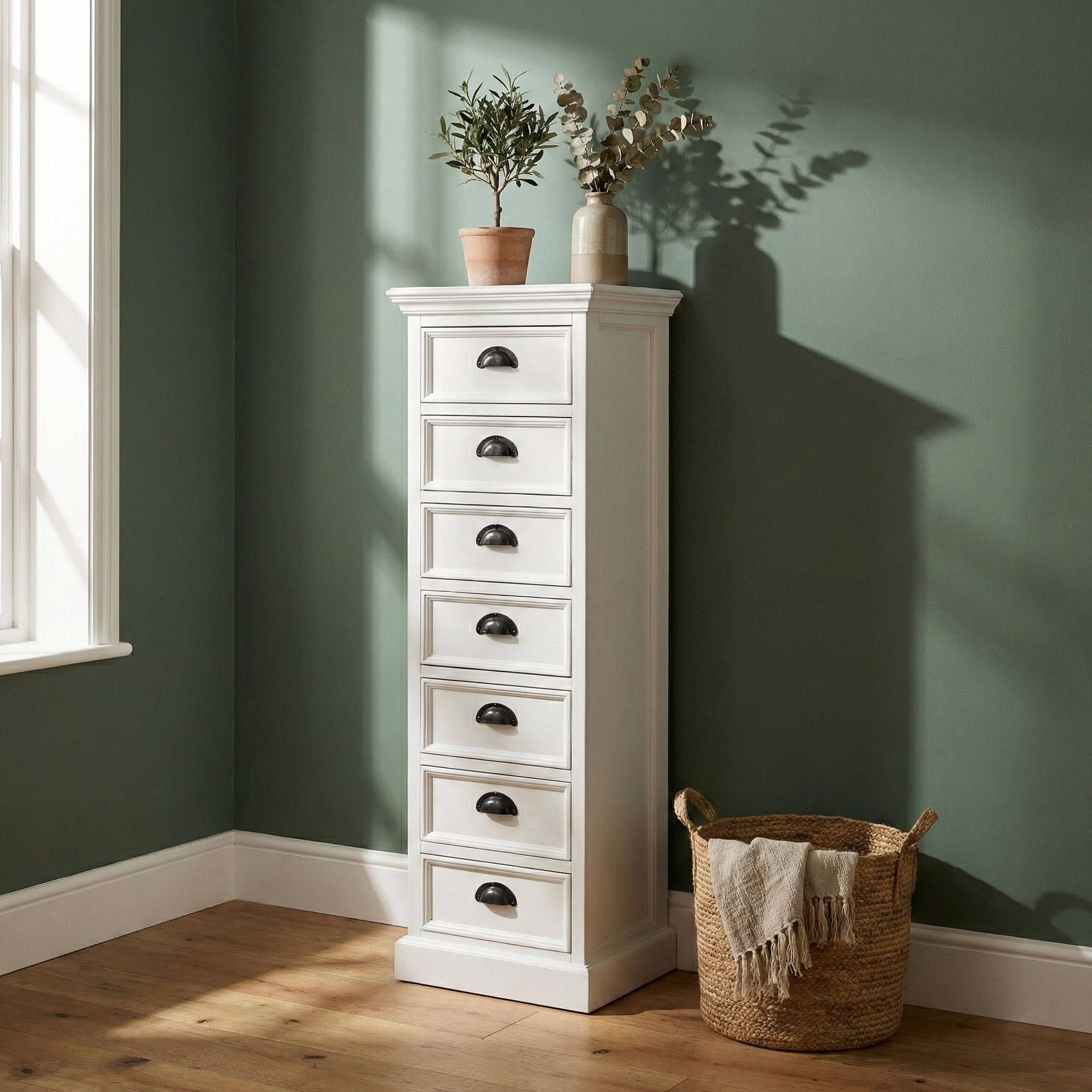 Halifax Storage Unit 7 Drawers - White