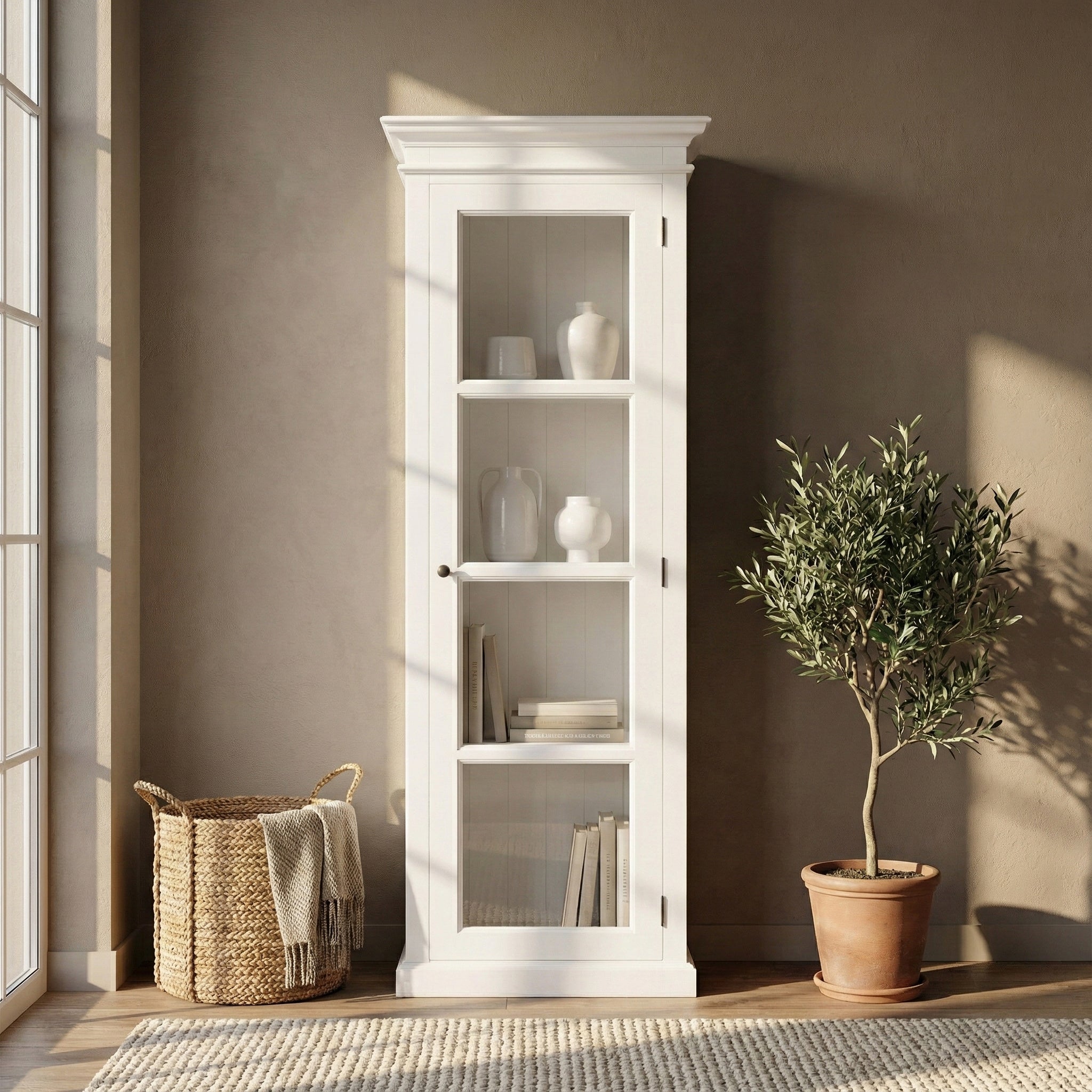 Halifax Single Vitrine - White