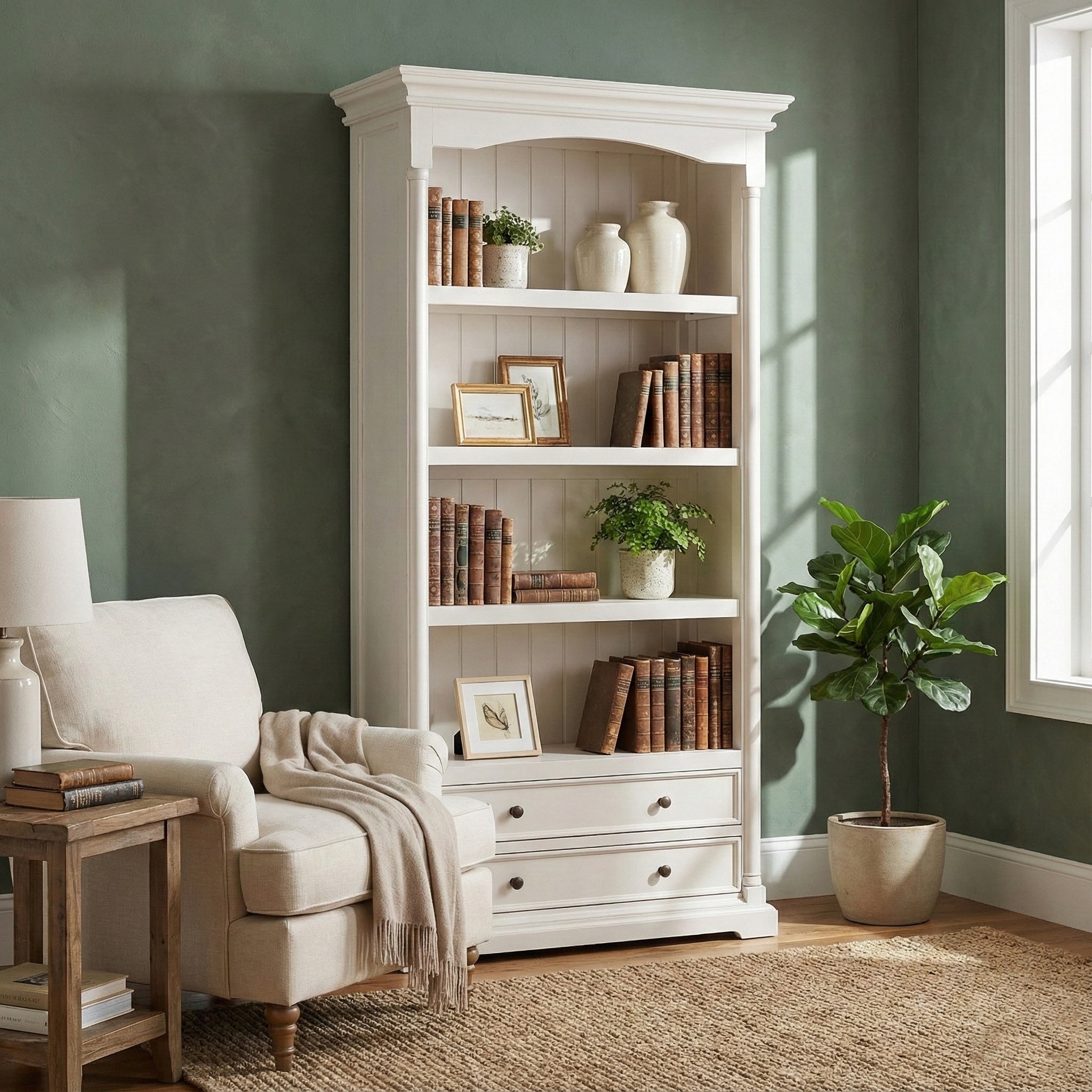 Provence Bookcase - White