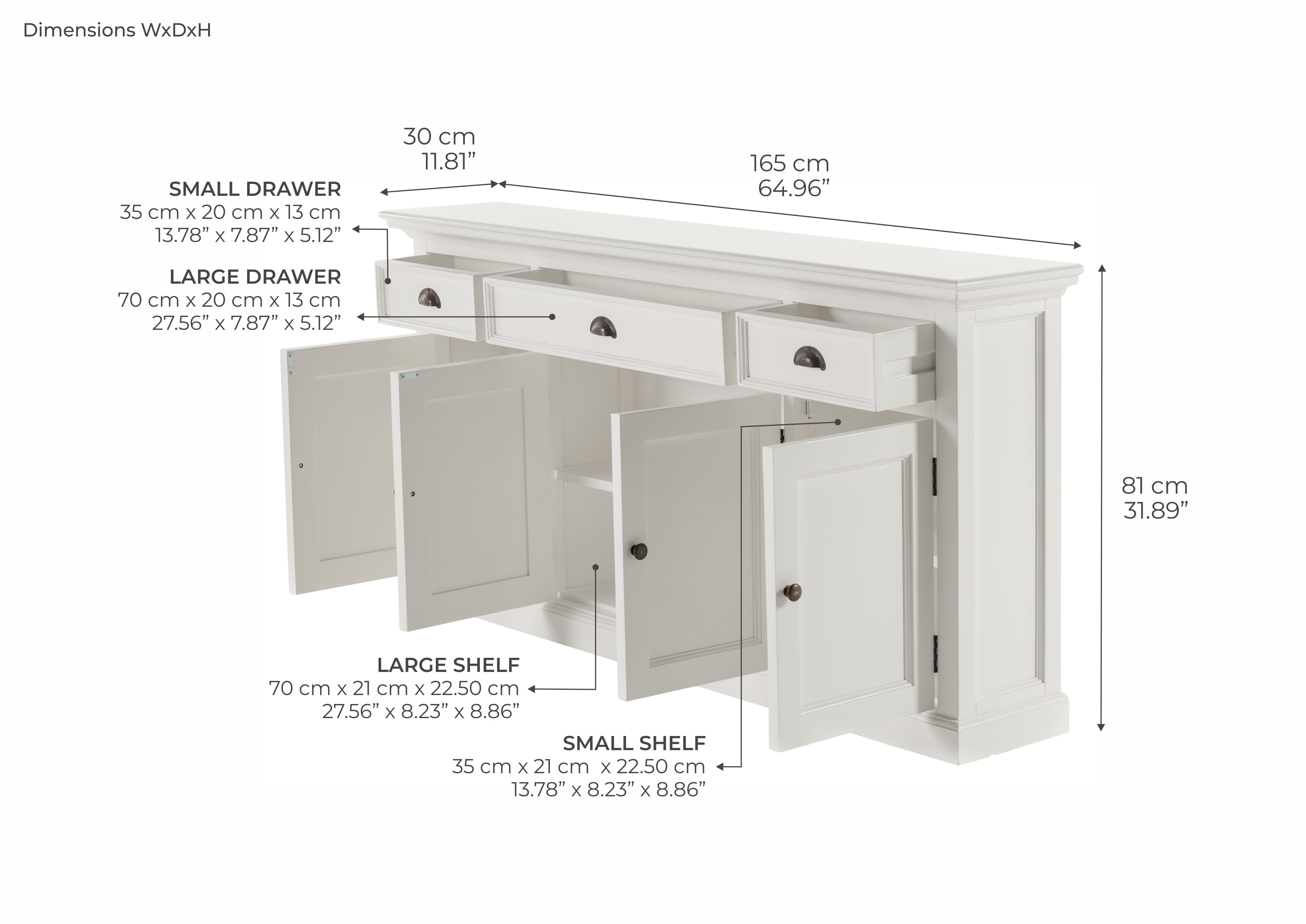 Halifax Buffet Console Table