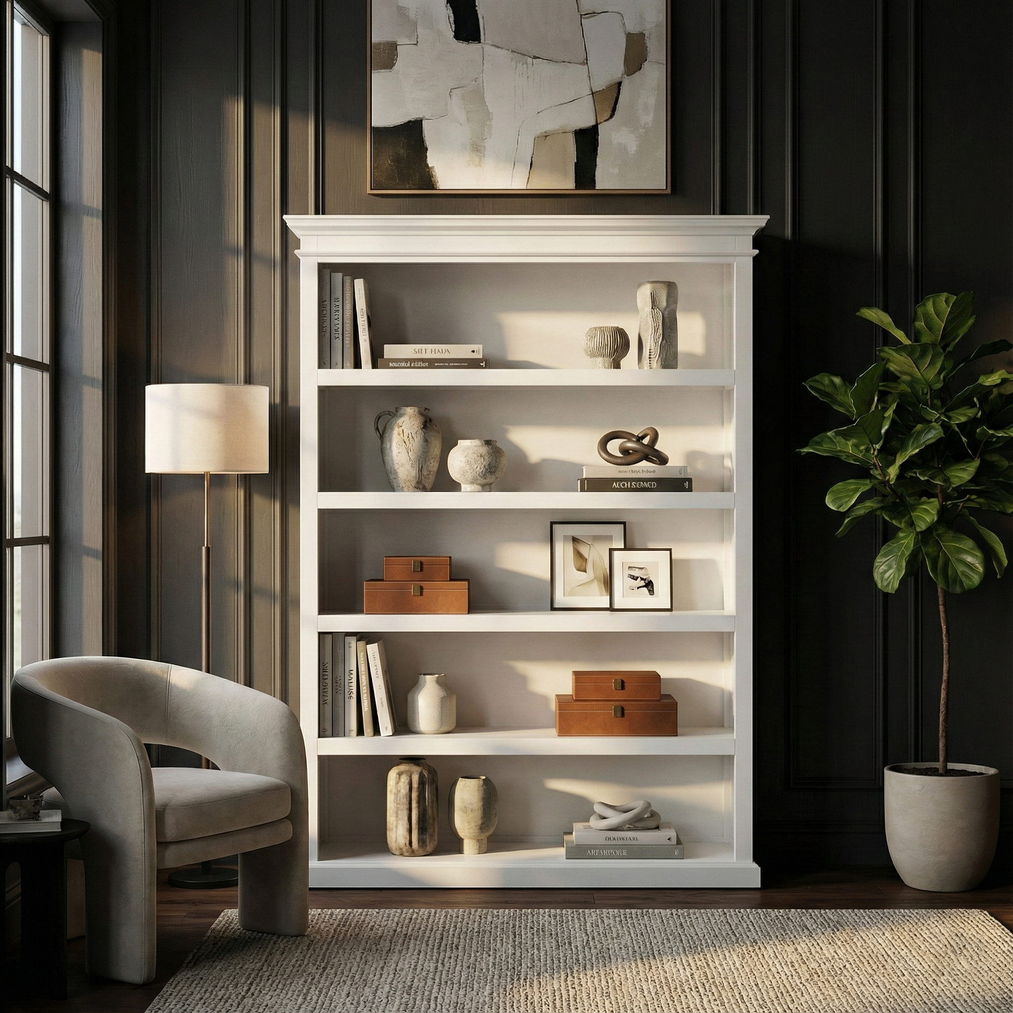 Halifax Bookcase with Shelves