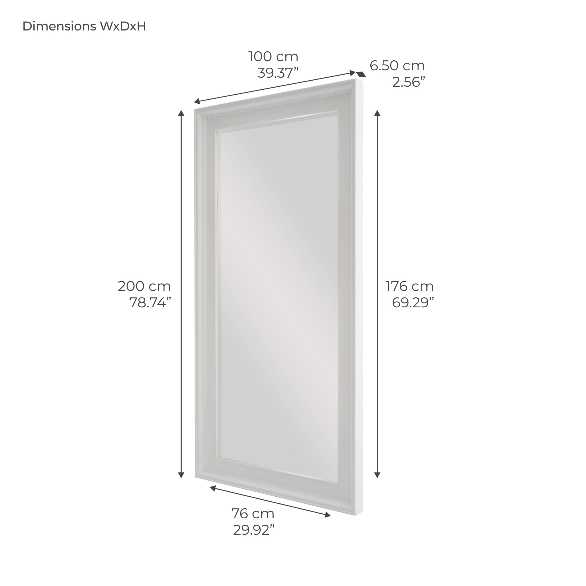 Halifax Grand Mirror - White