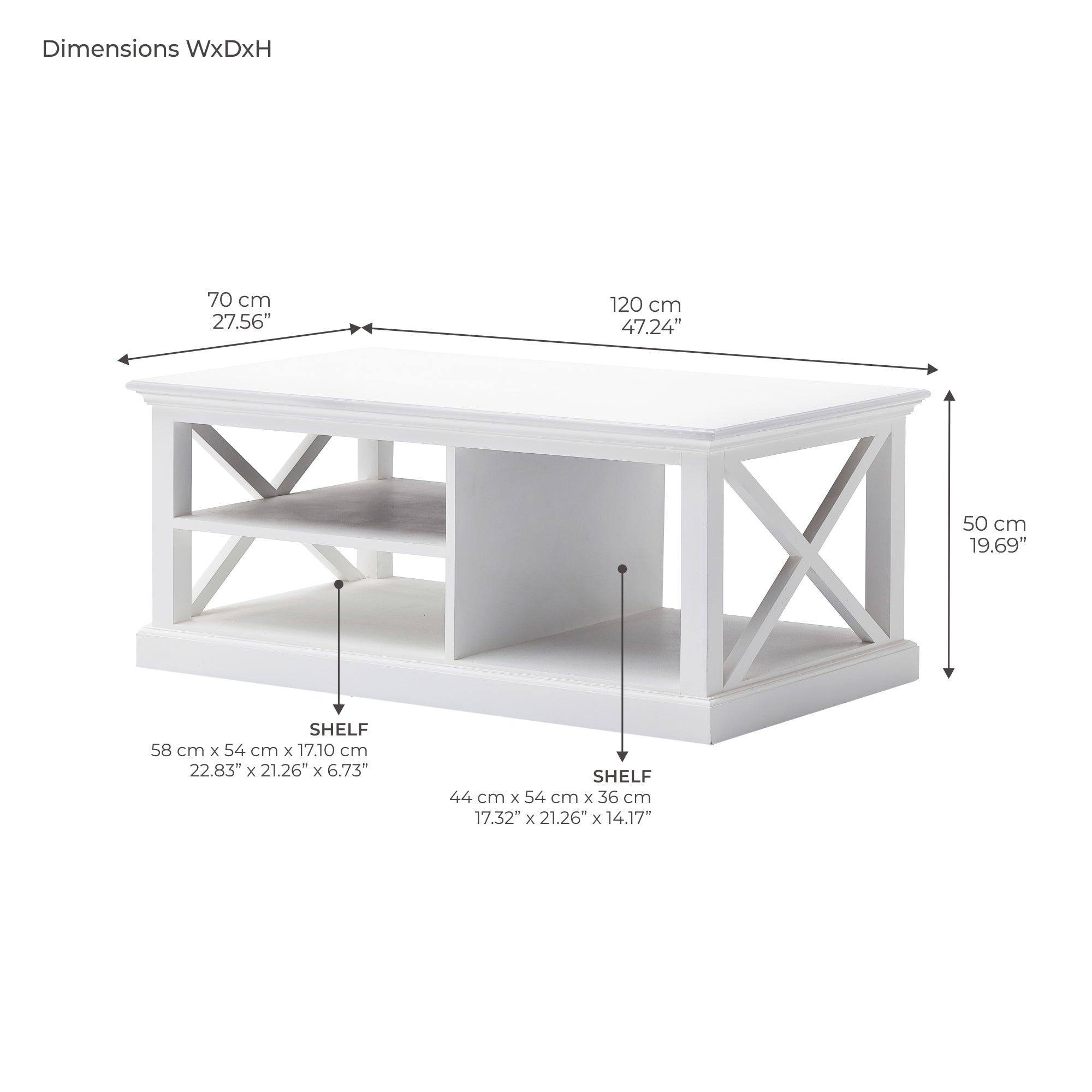 Halifax Coffee Table - White
