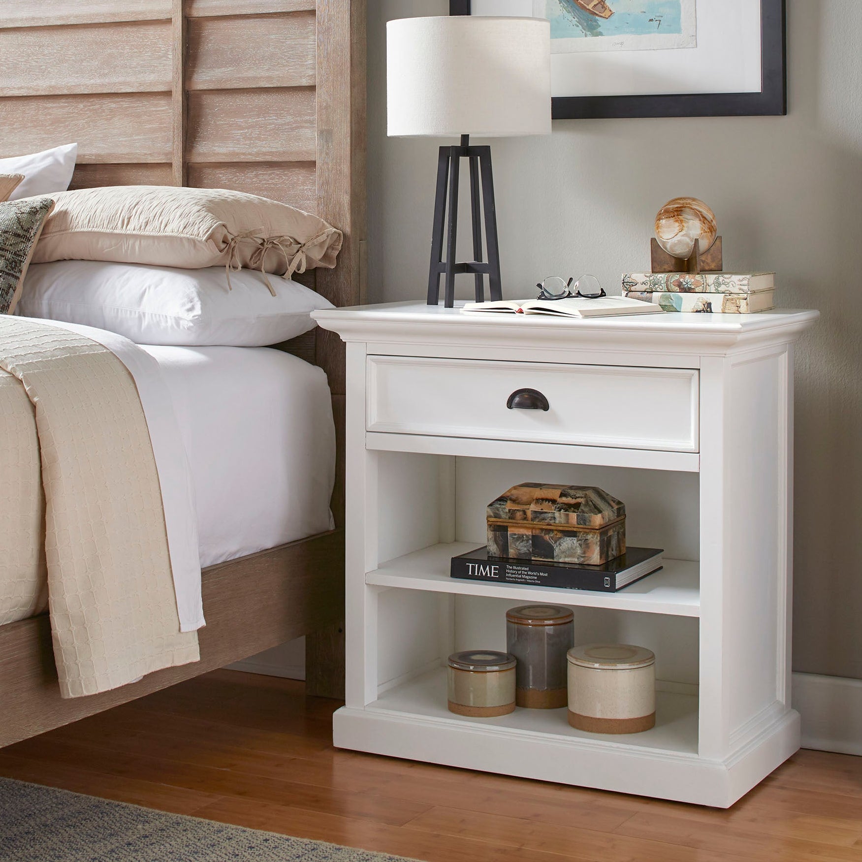 Bedside Table with shelves