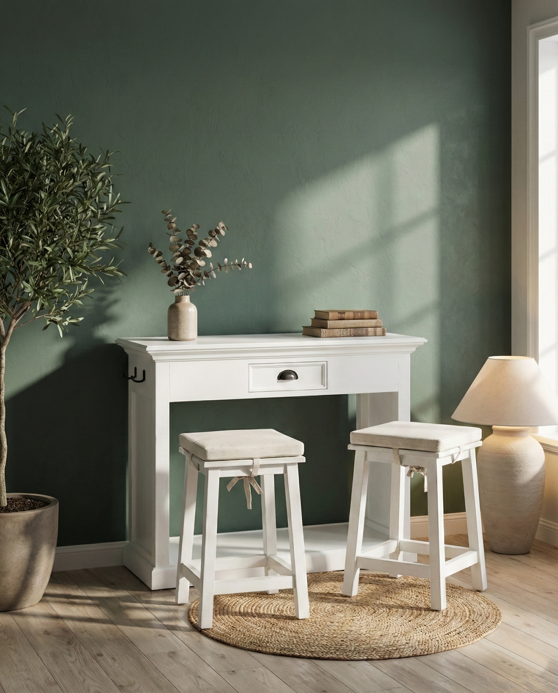 Halifax Breakfast Bar - White