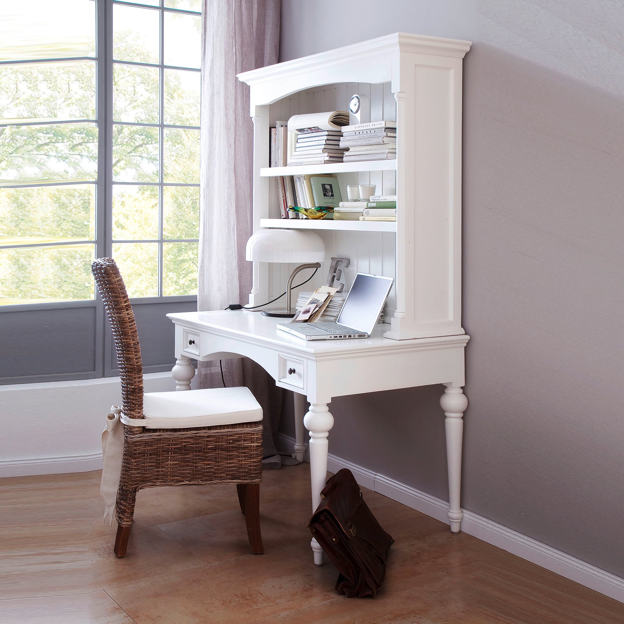 Provence Secretary Desk - White