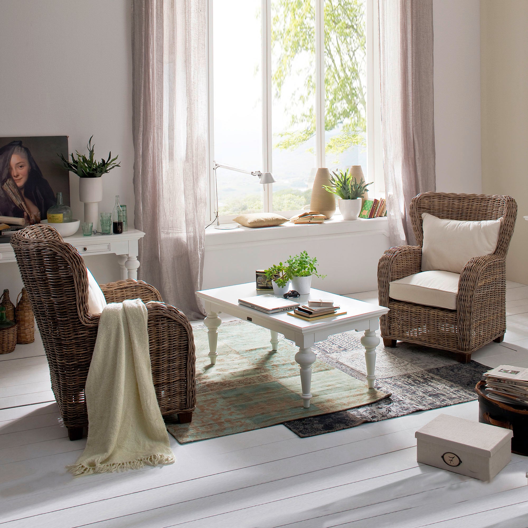 Provence Rectangle Coffee Table - White