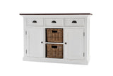Halifax Accent Buffet - White with Brown Top