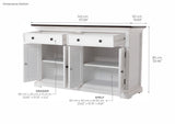 Provence Accent Buffet - White With Dark Brown Top