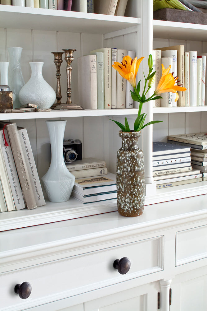 Provence Buffet and Open Hutch Cabinet - White