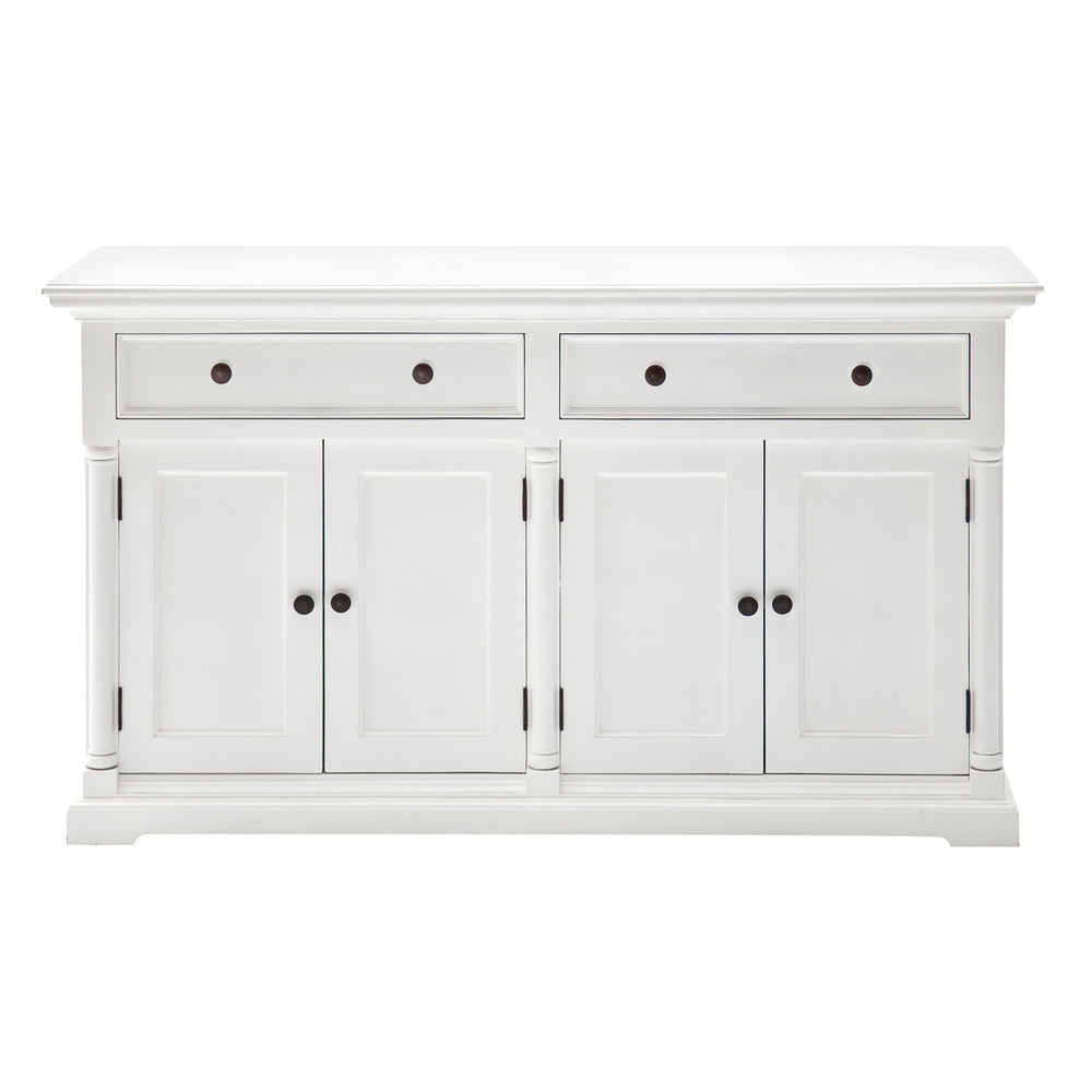 Provence Buffet and Open Hutch Cabinet - White