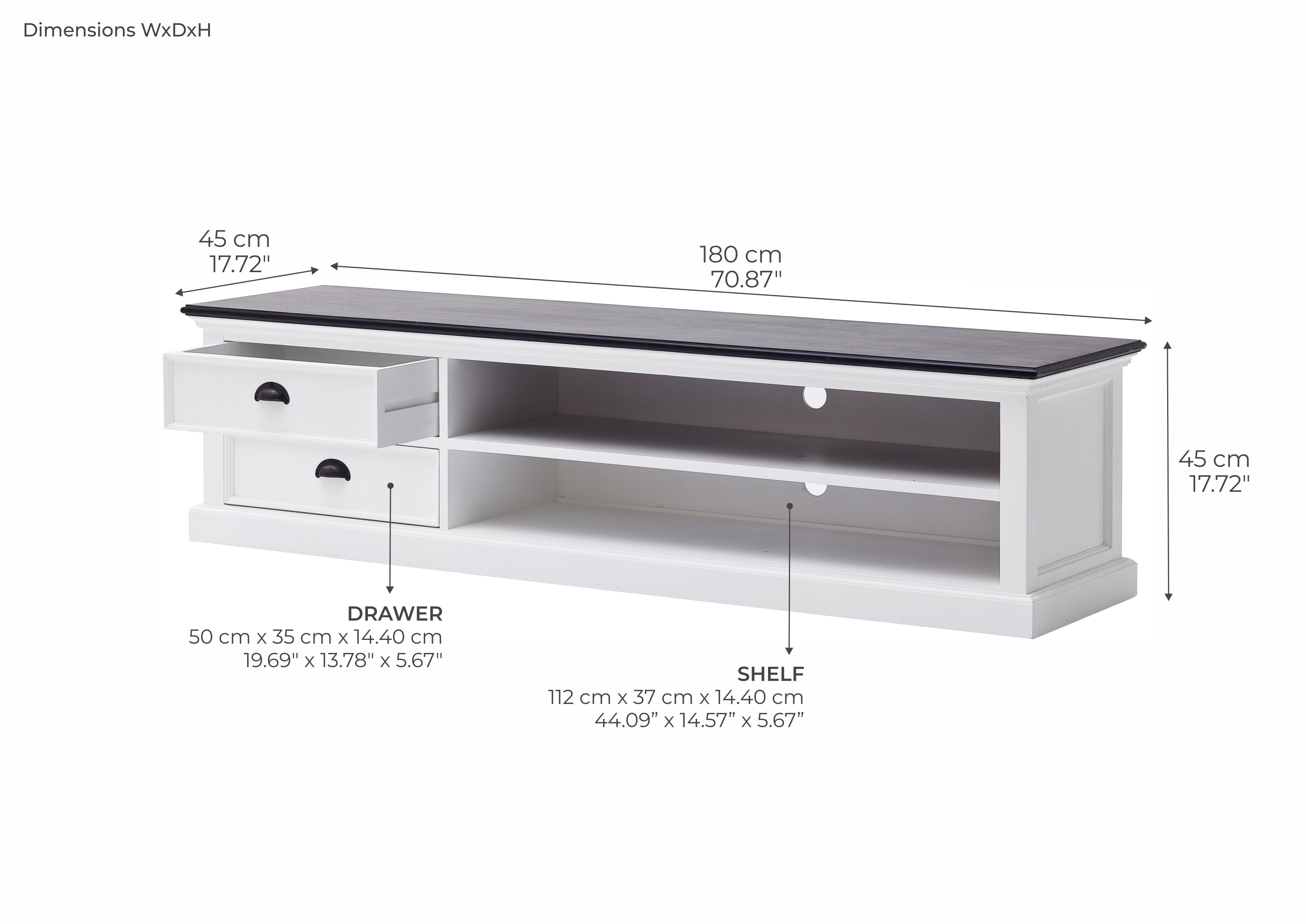 Halifax Contrast Lowline ETU 180cm - White With Black Top