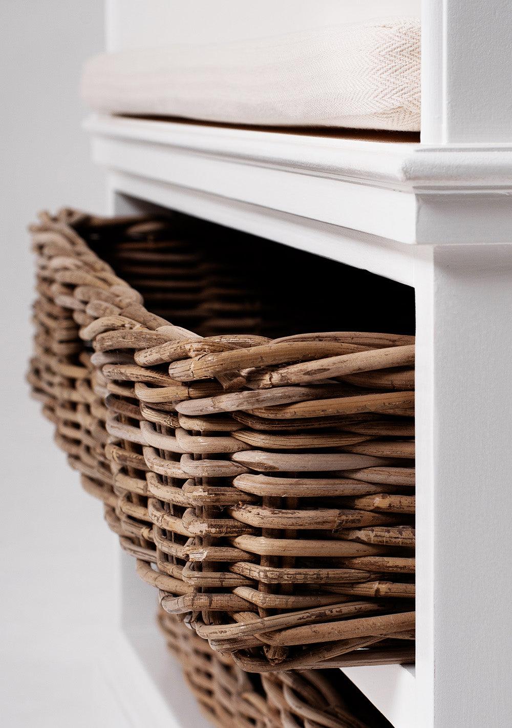 Halifax Coat Hanger Unit With Baskets - White