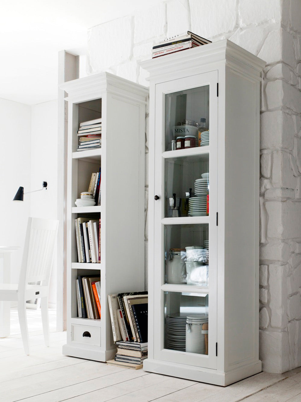 Halifax Thin Line Bookcase - White