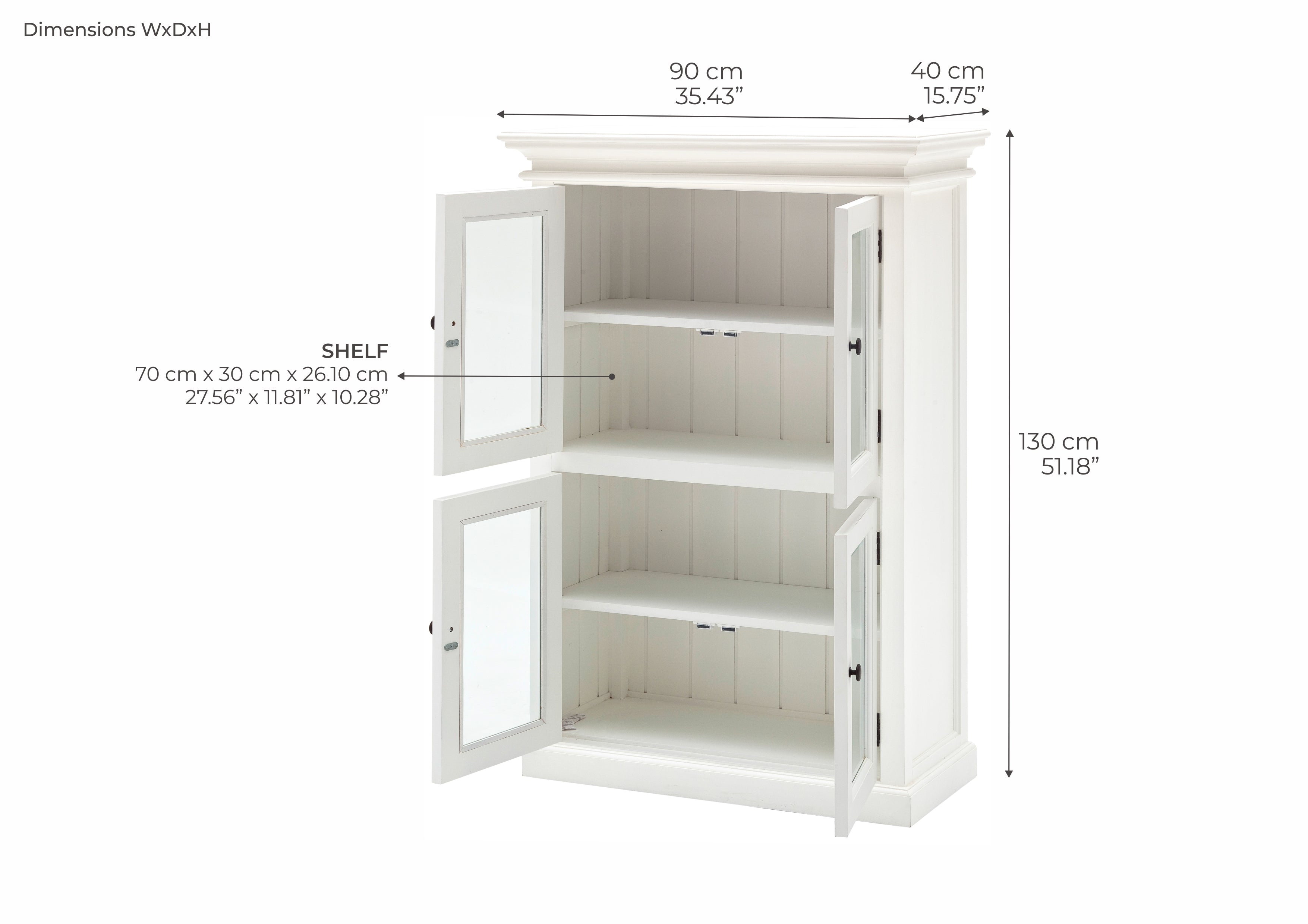 Halifax Small Cabinet - White