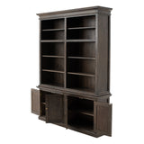 Halifax Mindi Double-Bay Hutch Unit - Black