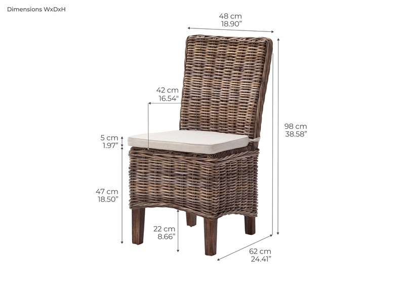 Morin Kubu Rattan Dining Chair (Set of 2)