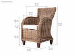 Baron Kubu Rattan Arm Chair (Set of 2)